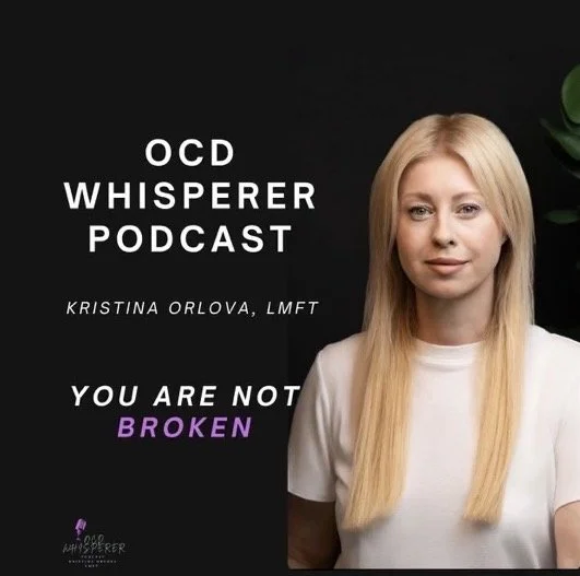 Thumbnail for The OCD Whisperer Podcast episode featuring Robyn Stern LCSW discussing BDD and trauma