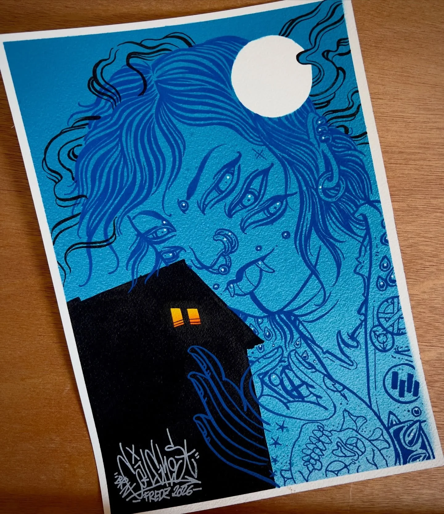 Original and print of my contribution to @das.kabinett Ghost exhibition. Huge thanks to everyone involved in the organisation, proving that tattooers can get together for a good cause 🖤.

Great print by @savageretaliation and top service as well (se