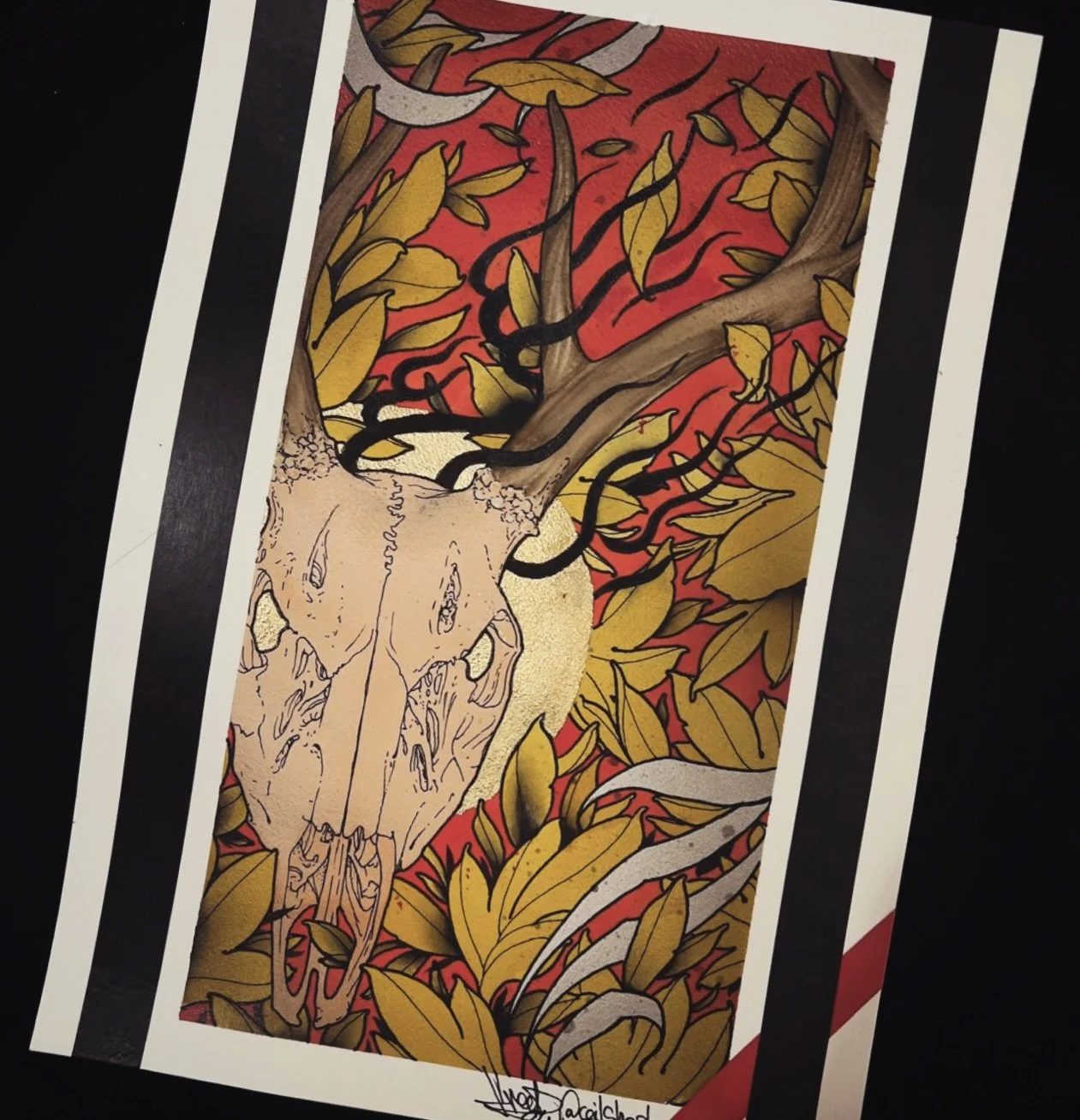 Back at posting paintings in here. Done in 2024 and sold. Inks and gold leaf on paper.

I don&rsquo;t accept commissions anymore because my brain is not wired in a way that allows me to finish that kind of stuff at human acceptable deadlines but most