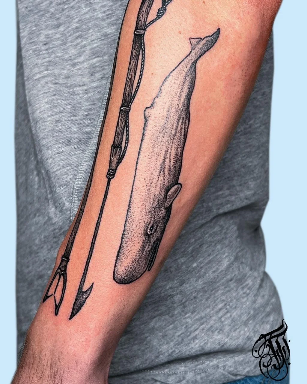Inuit fisherman themed forearm for Nico 🐳

I still have space in May and loads of time to make your tattoo happens before summer if you want to enjoy the sun this year. If not, get tattooed all year long (including May 😂). 

As always in @earth_tat