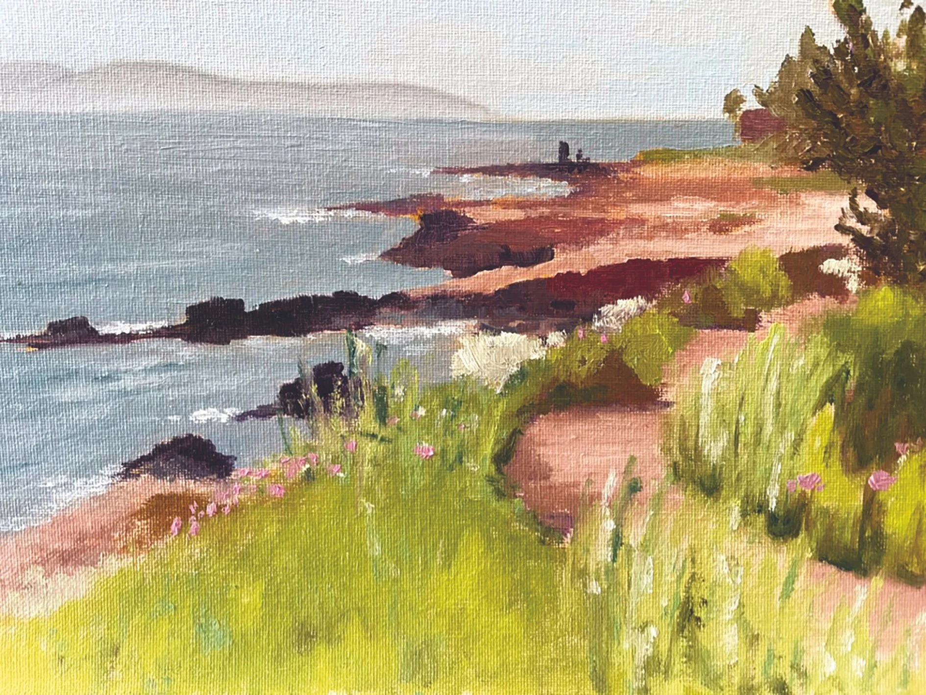 Along the Coast in Mati Original Painting