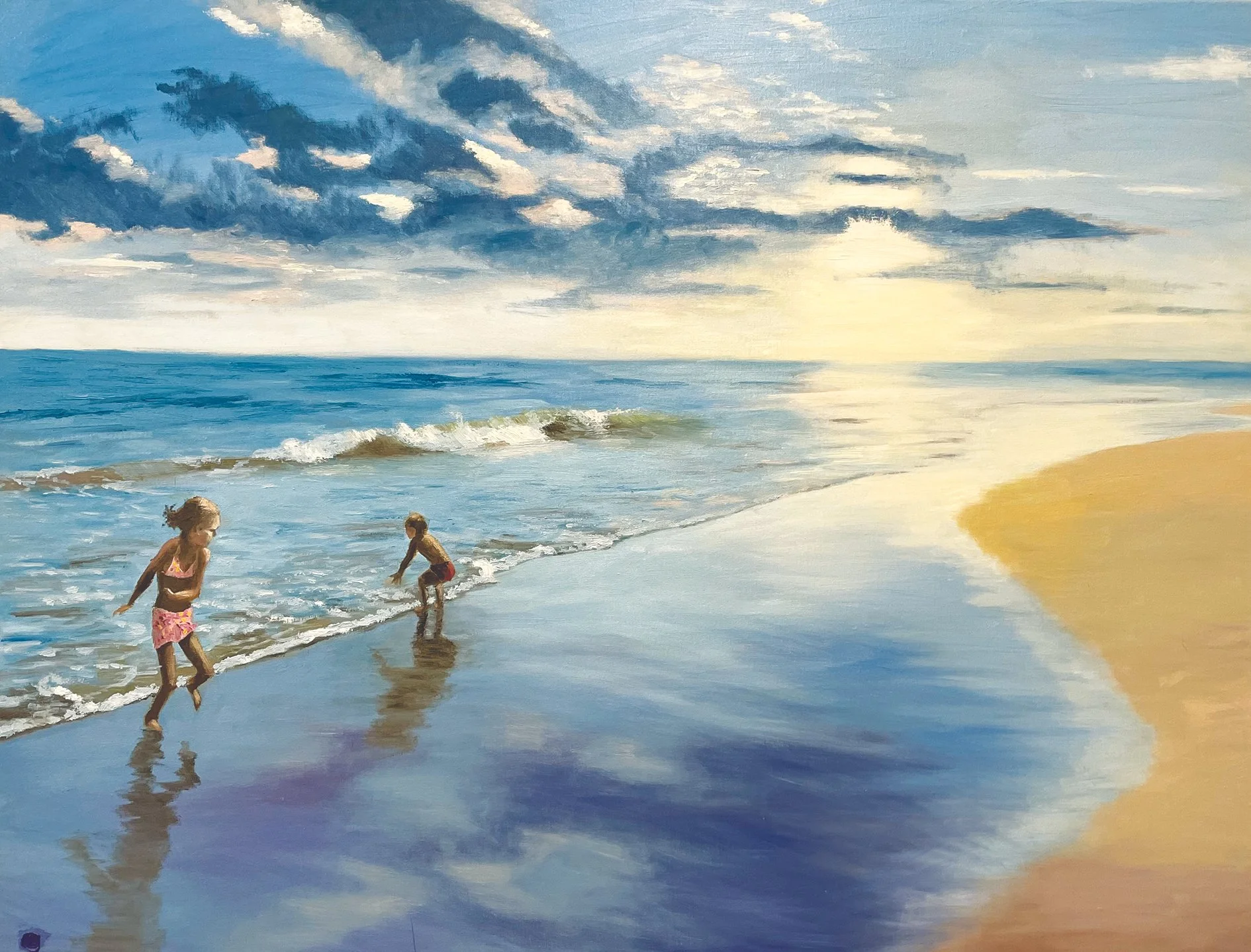 Children at the BeachSmall Print