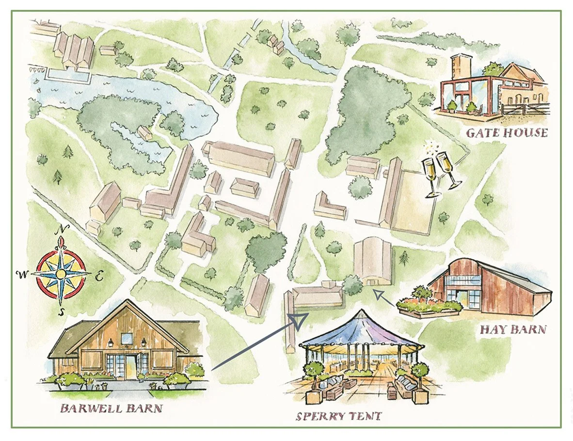 Soho Farmhouse. Wedding map