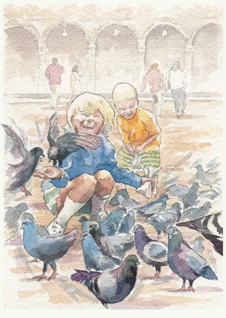 Siblings in Venice. Private commission