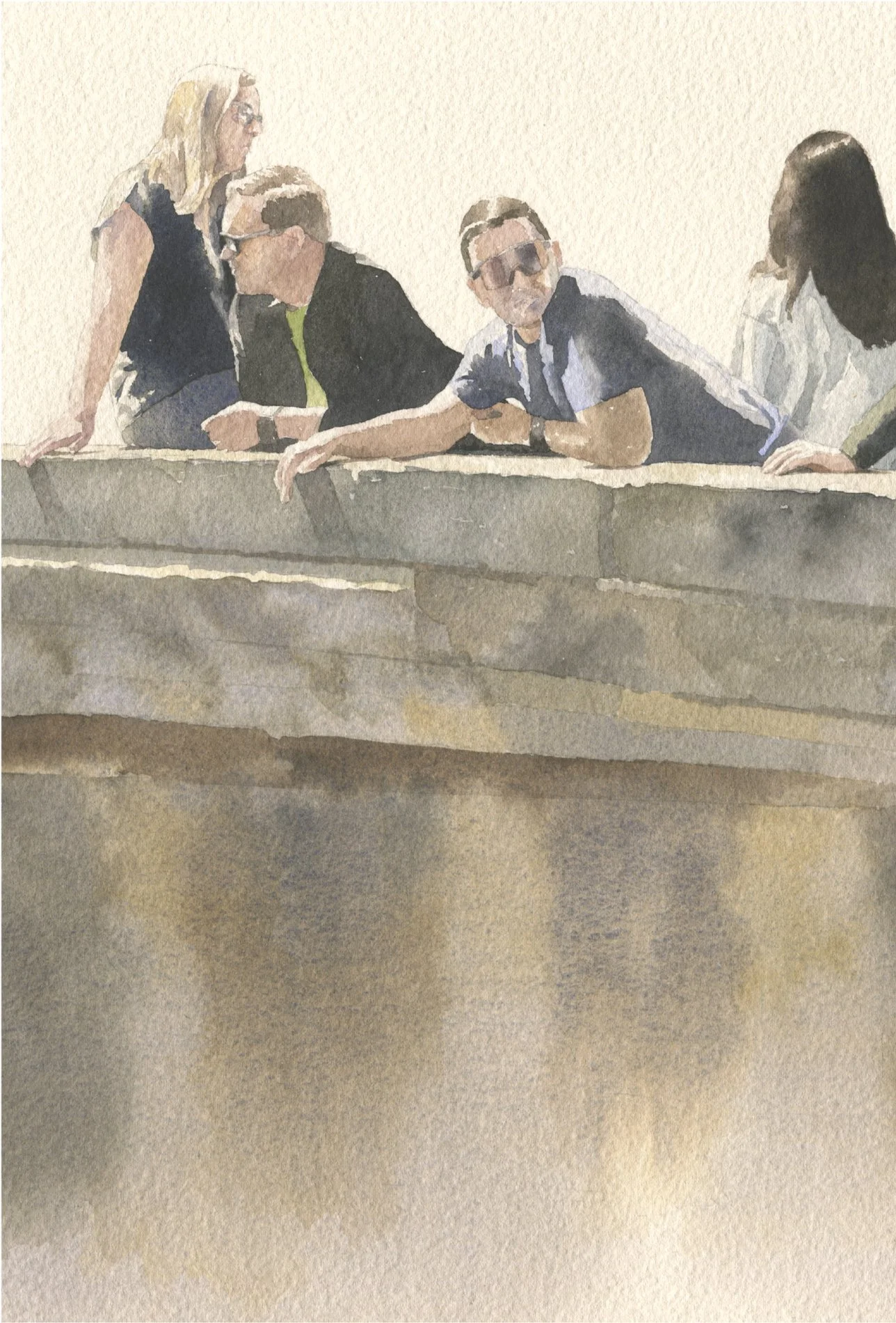 On Santa Trinita Bridge (h:30cm x w:23)