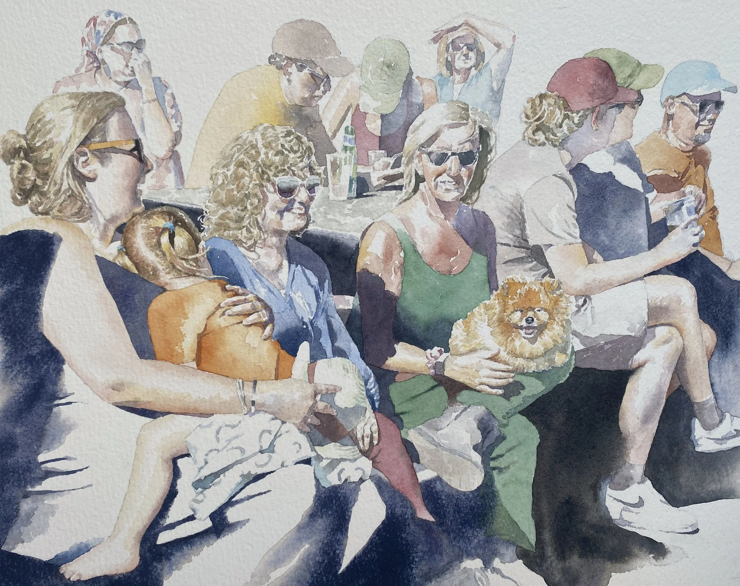 Heatwave, Sunglasses, & a Pomeranian (h:26cm x w:34)