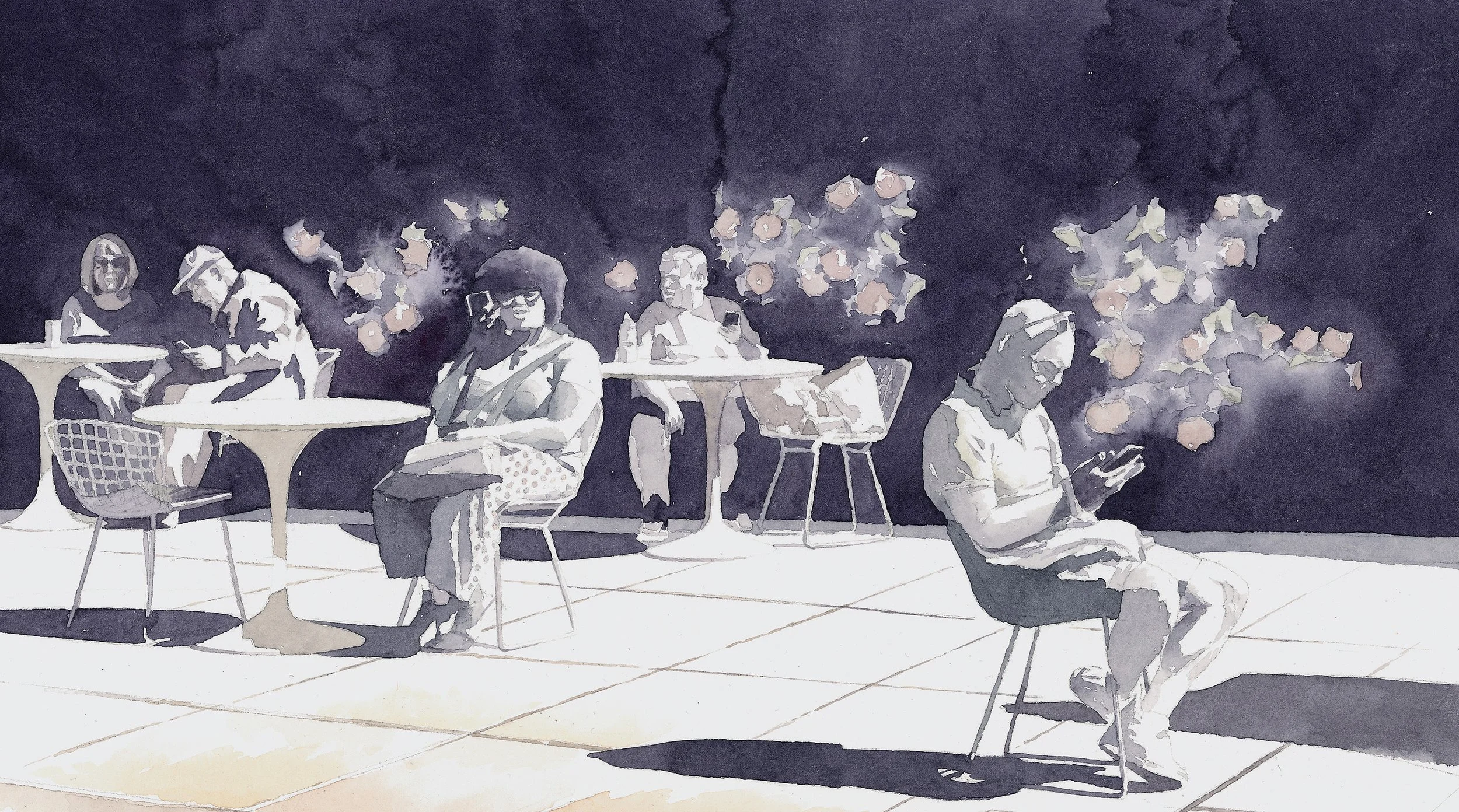 Sunday in the Park with Phones (h: 19cm x w:37)