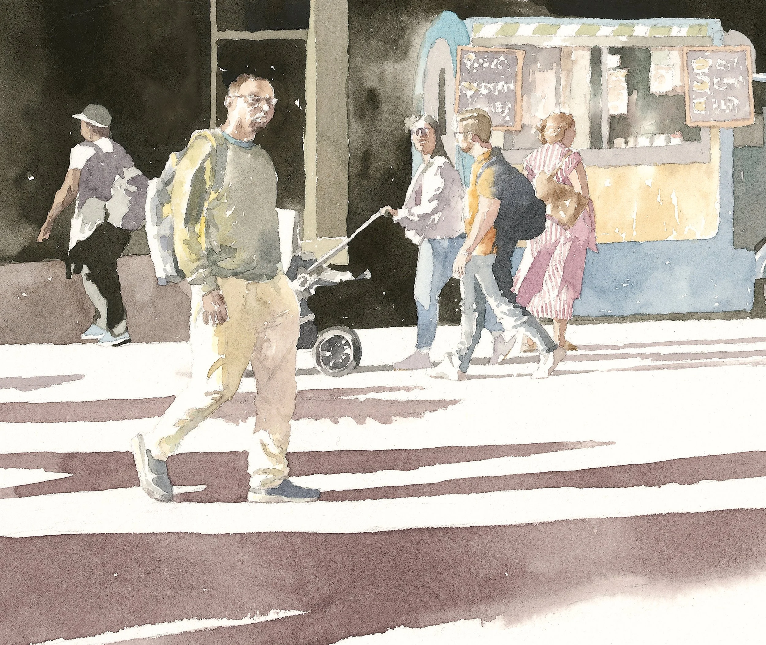 Detail from 'Streetscape' (full size h:23cm x w:47)