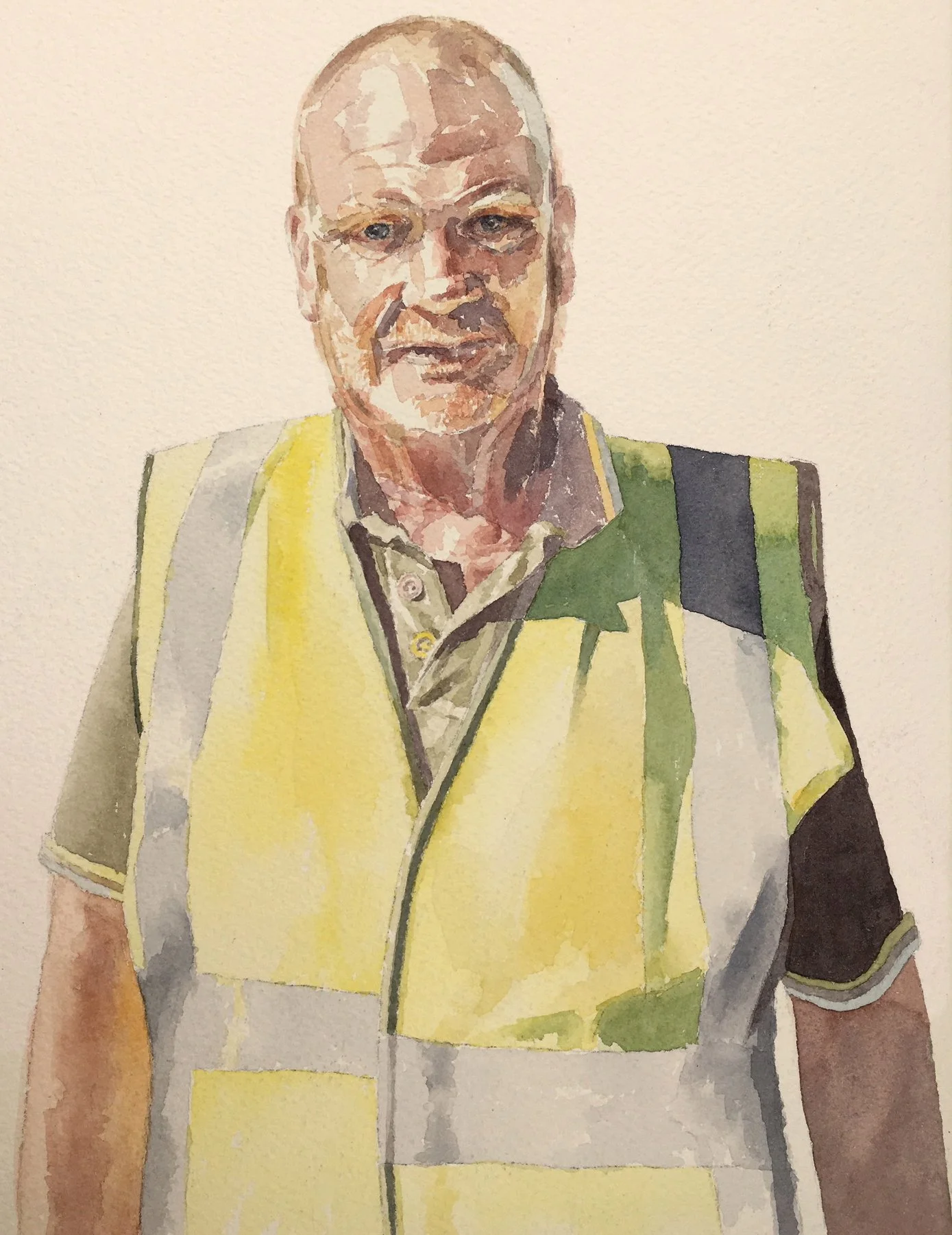 Watercolour sketch: Cecil, village caretaker