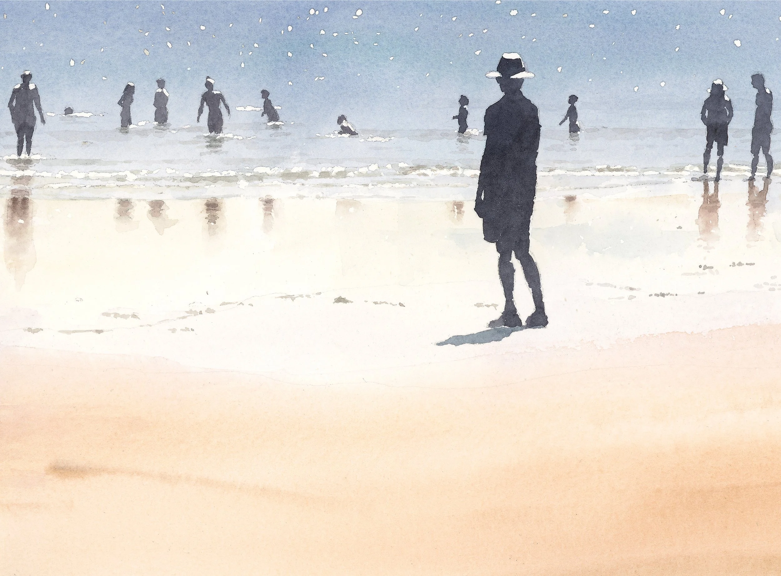 Detail from Calm Sea with Figures