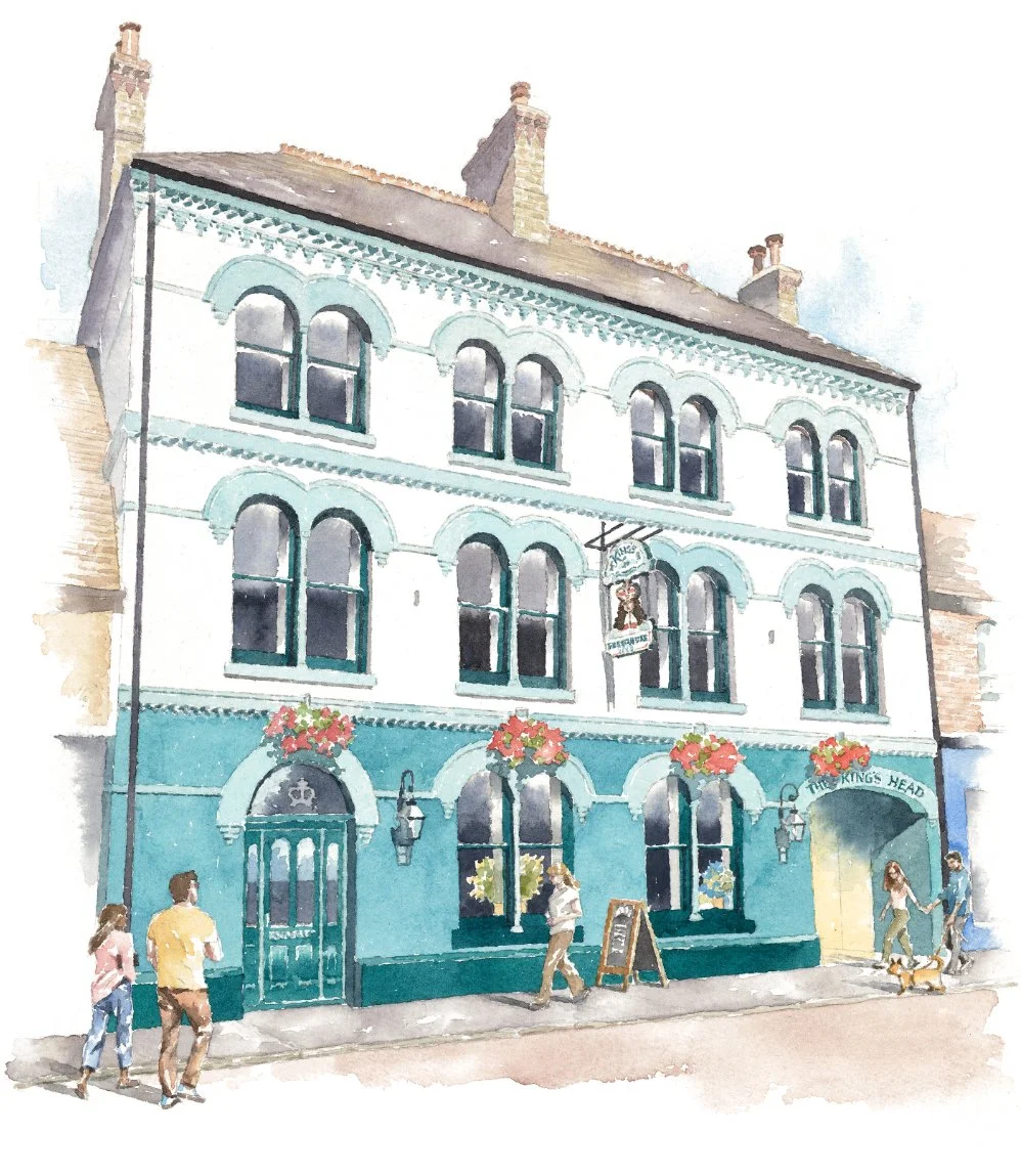 Portrait of the King's Head, Wye, Kent. Commissioned by Contemporary Pubs Group