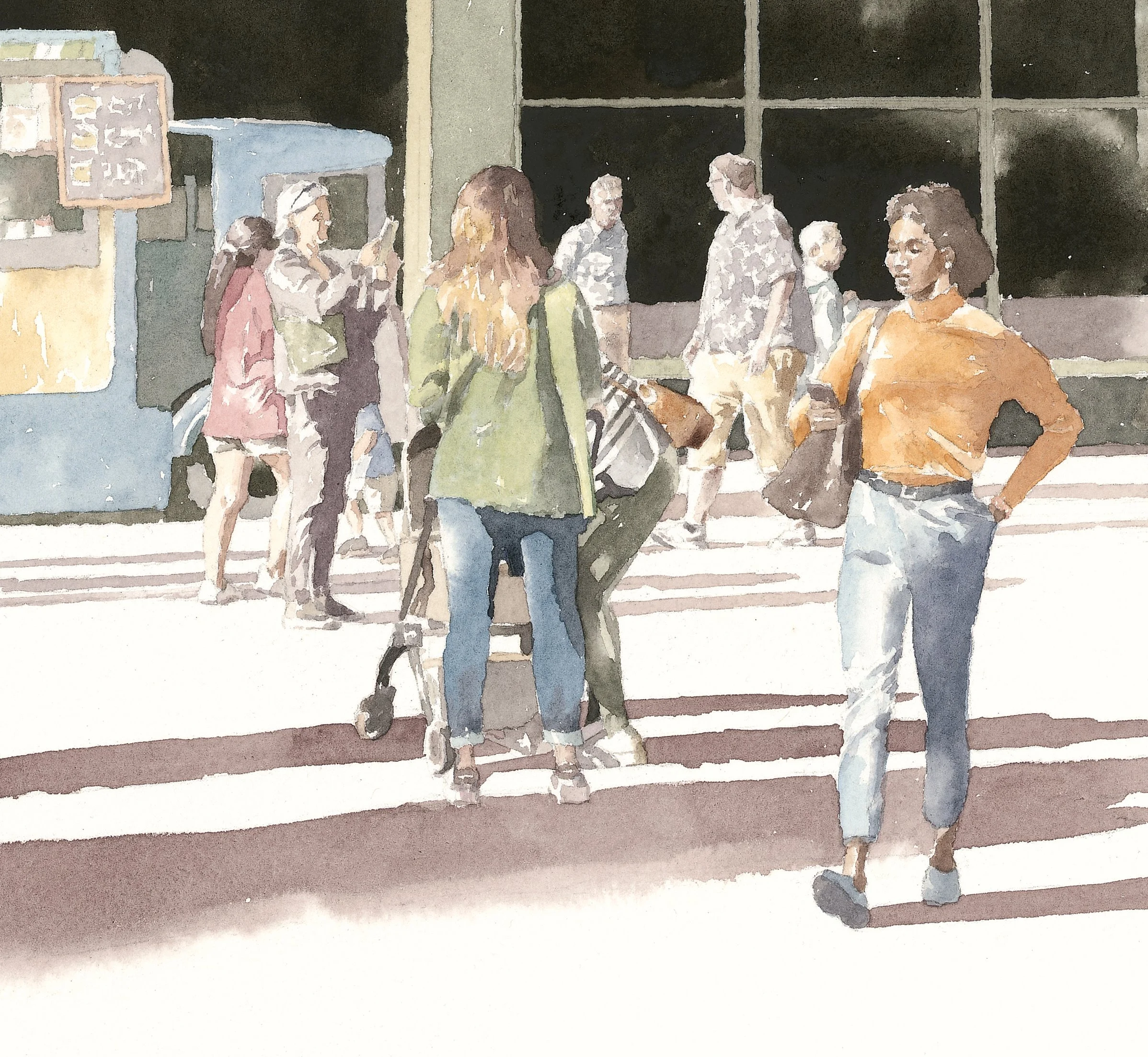 Detail from 'Streetscape' II (full size h:23cm x w:47)