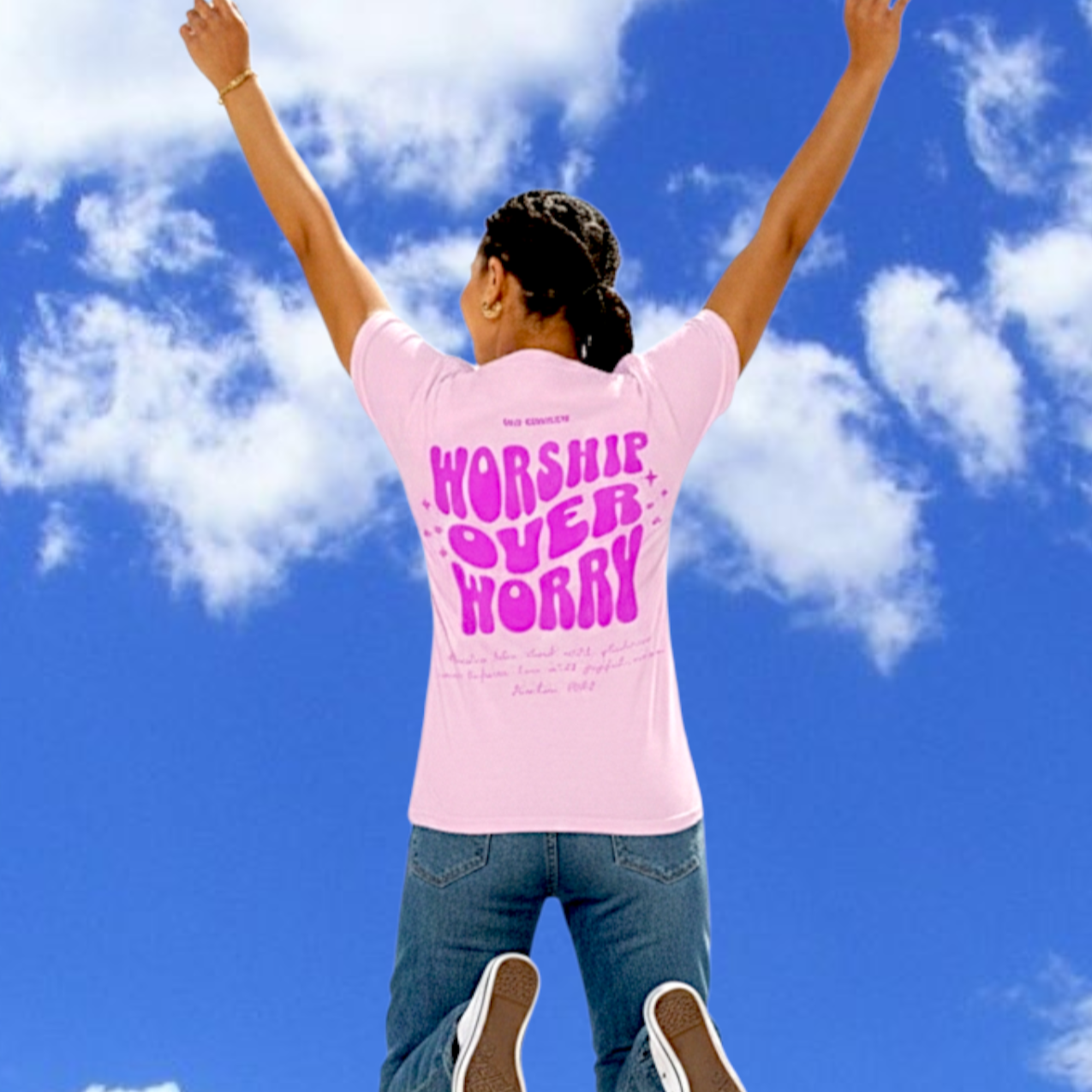 Worship Over Worry Tee | Psalm 100:2