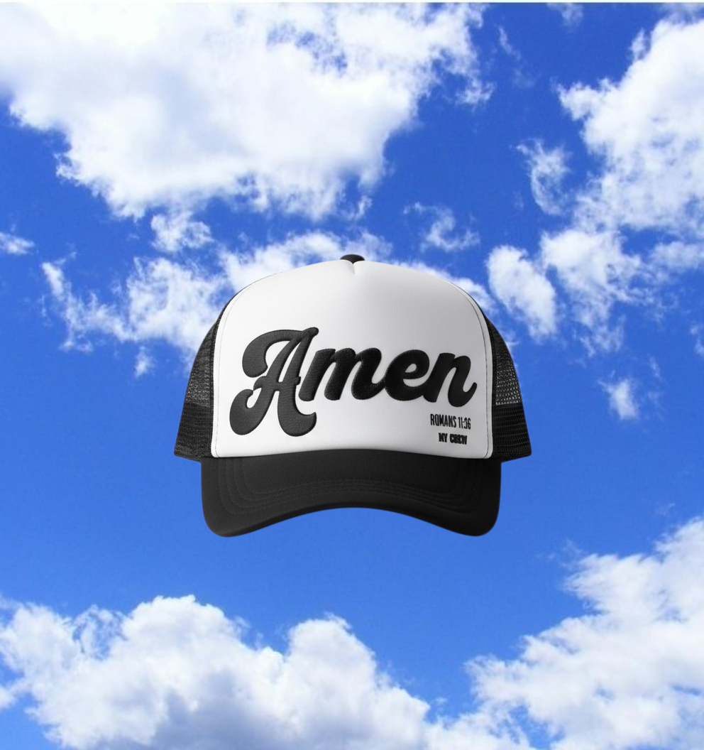 Amen Trucker Hat - Romans 11:36