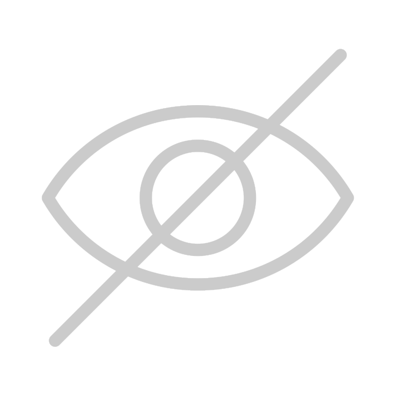 Icon of an eye with a diagonal line through it, indicating privacy or hidden content.