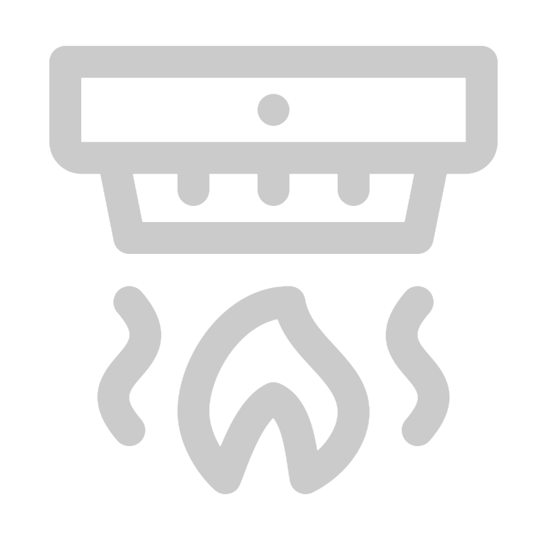 Icon of a barbecue grill with flames and steam rising.