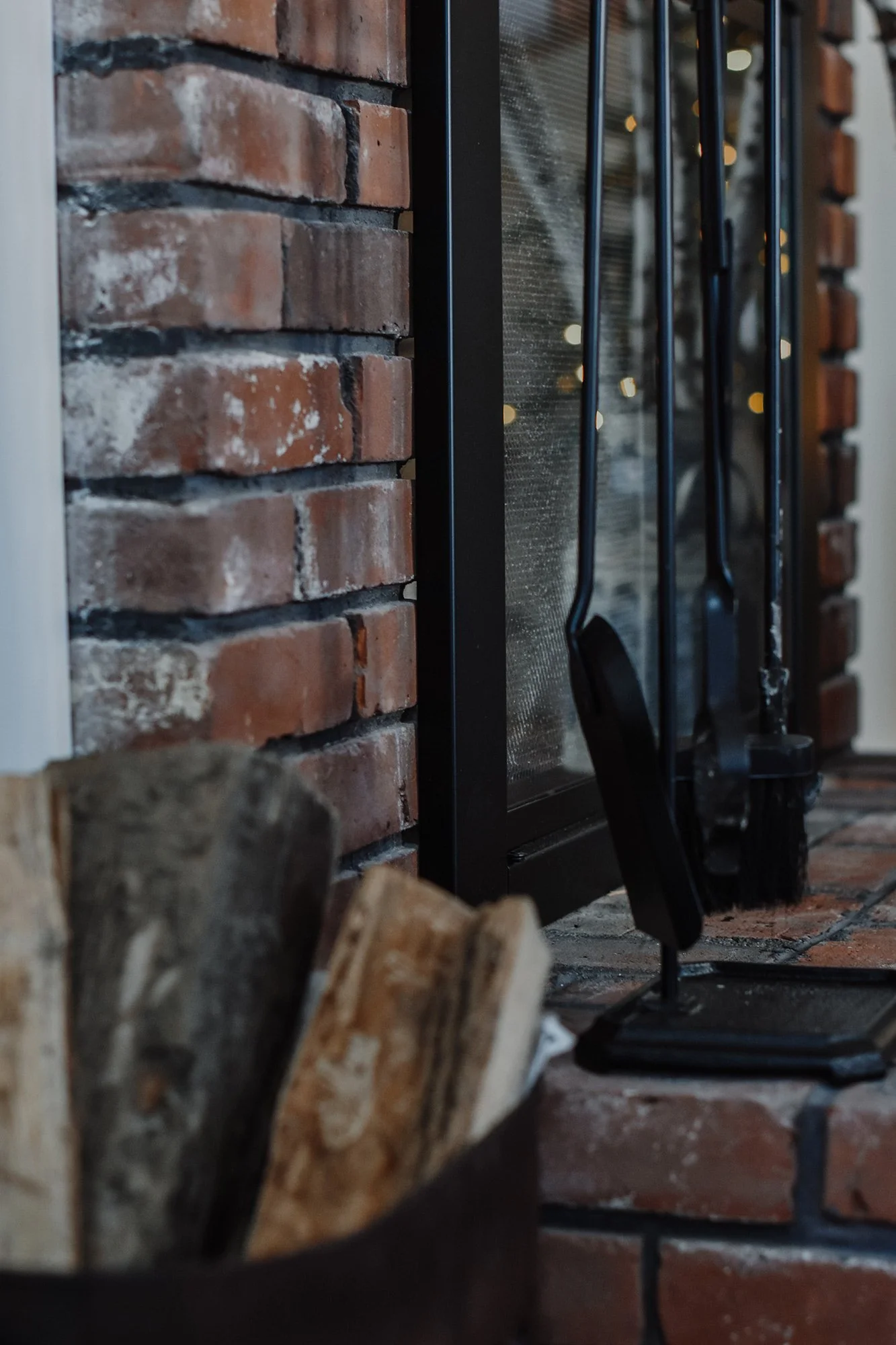 1890 Farmhouse Original Indoor Brick Fireplace