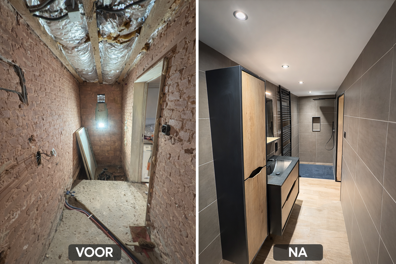 Basis badkamer renovatie