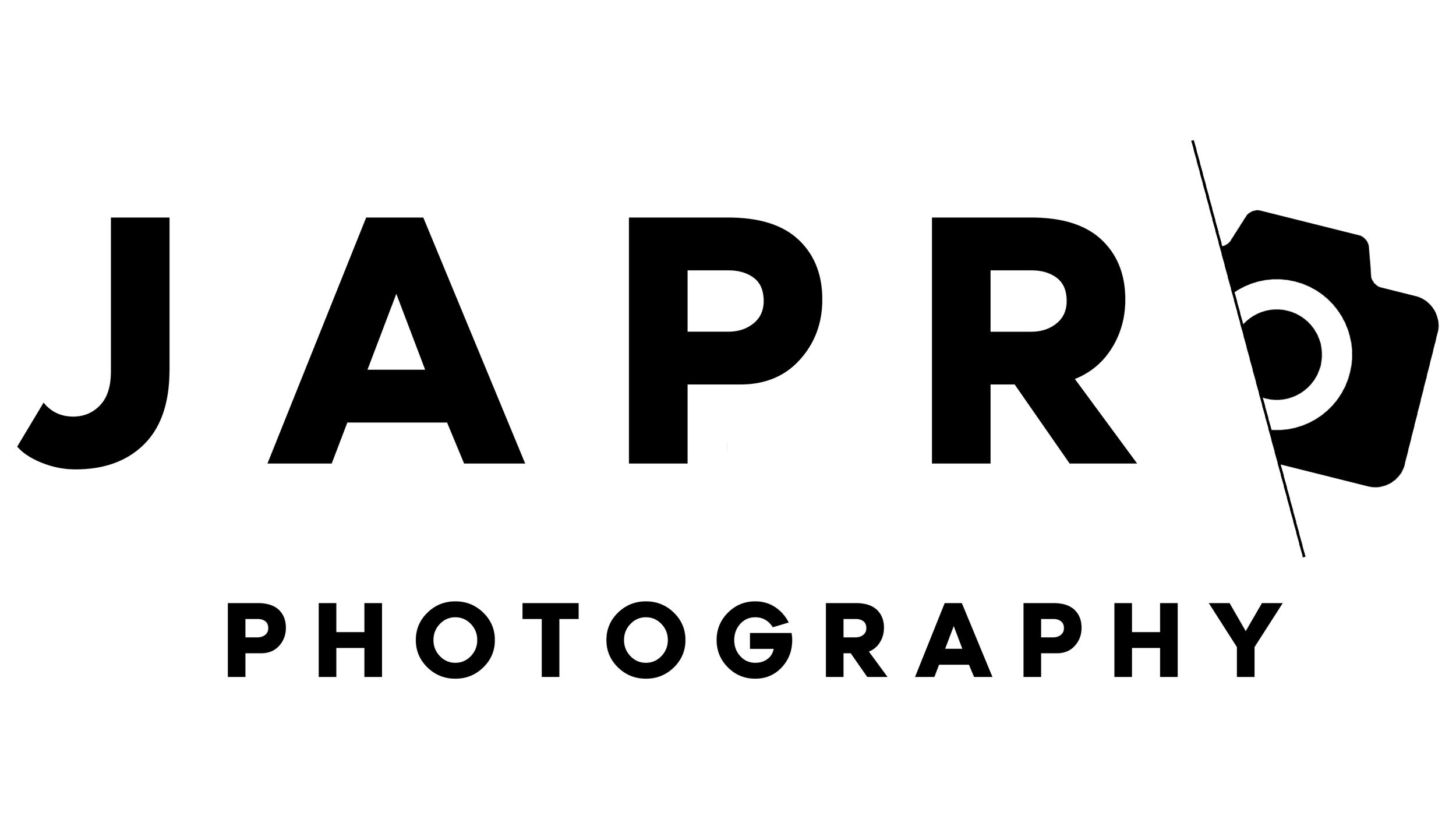Black background with white text in a stylized font that reads JAPro Photography.