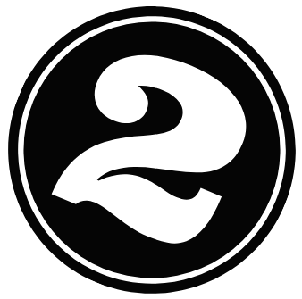 Number 2 inside a white circle on a black background.