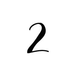 Number 2 displayed on white background