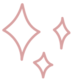Stylized pink sparkles or star shapes