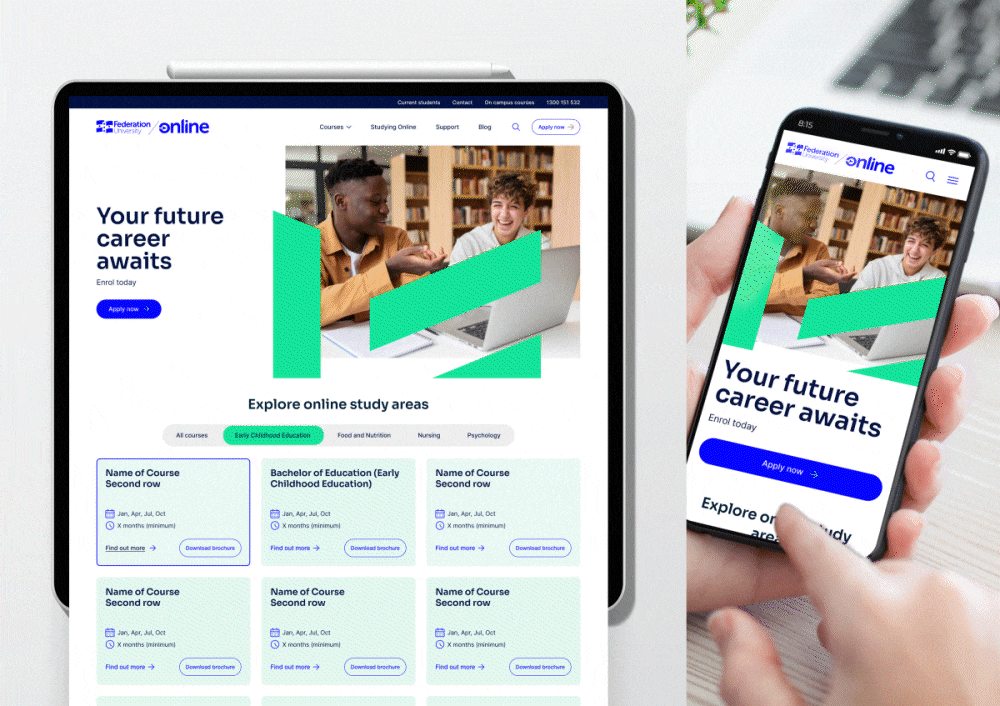 Federation University Online — UI Uplift
