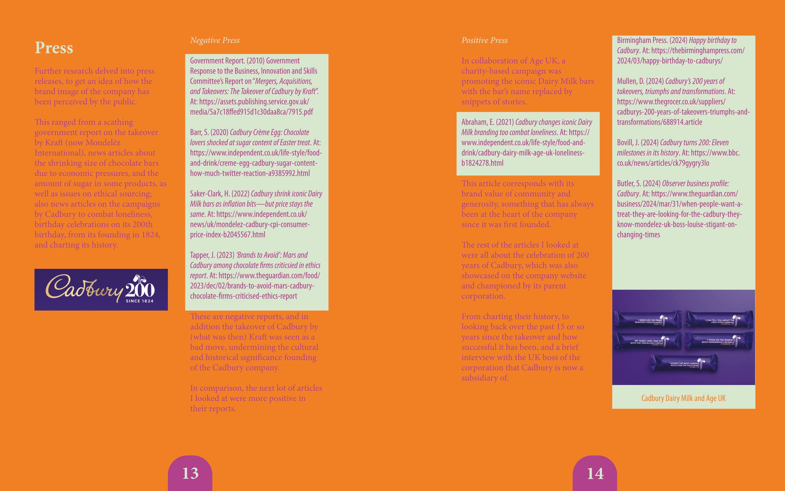 Process book contents