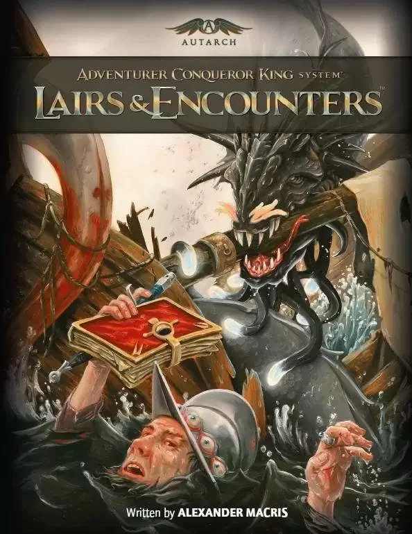 Lairs & Encounters™ is the ultimate supplement for fantasy RPG sandbox campaigns. Designed for use with the Adventurer Conqueror King System™ (ACKS™), it is readily compatible with other fantasy role-playing games built on the same core rules.

I dre