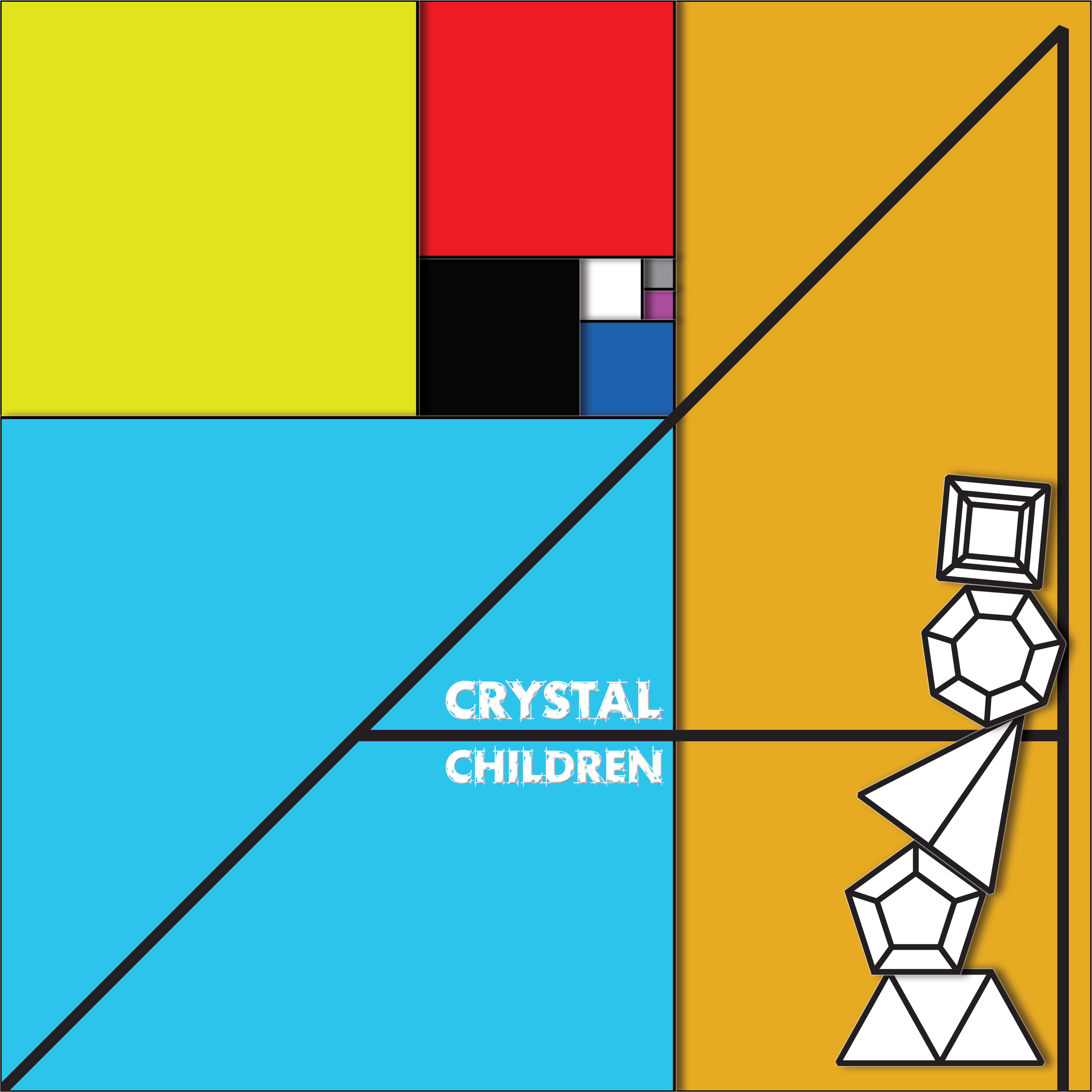 Design of a record cover for a fictional band (front cover)