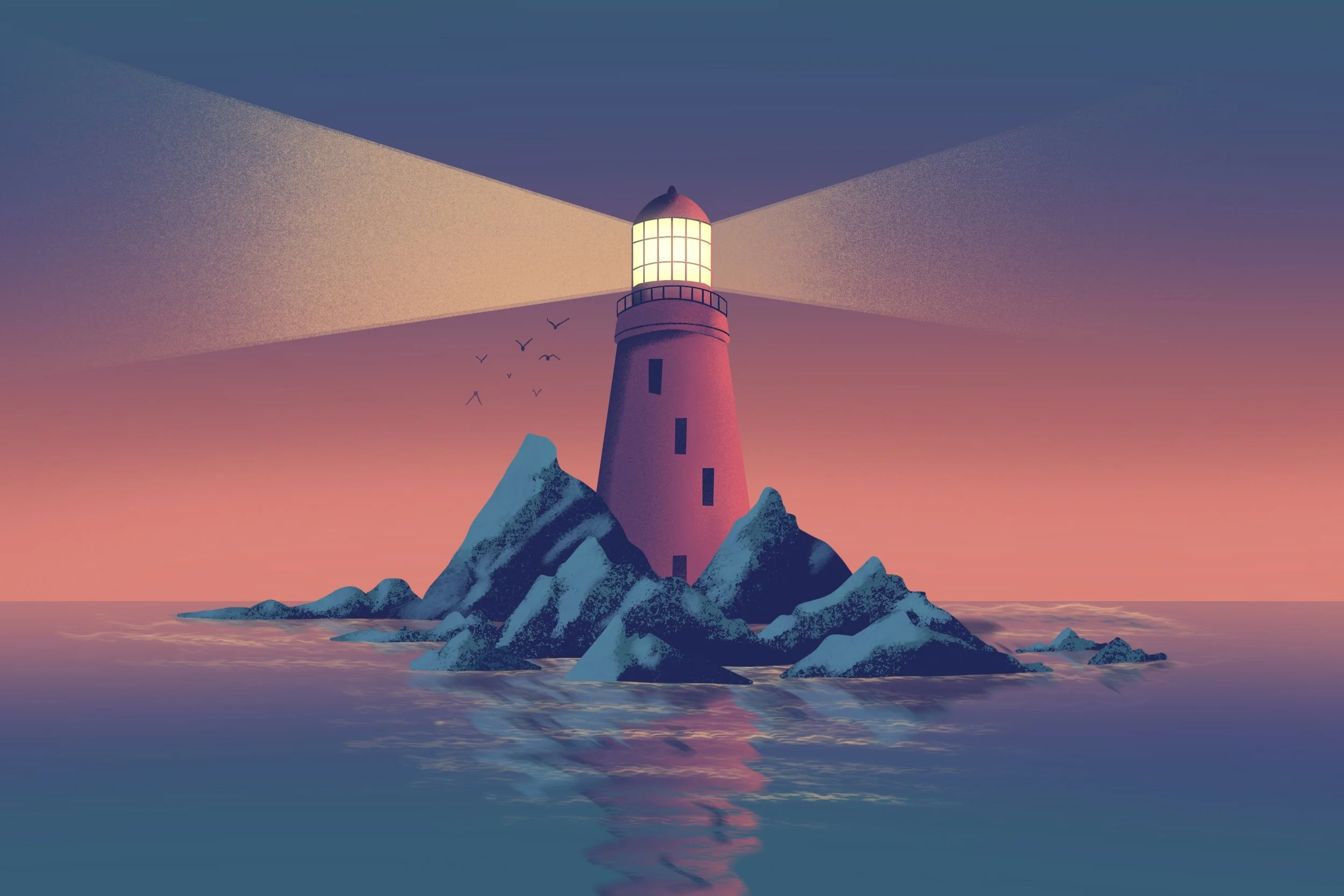 Illustration of a lighthouse