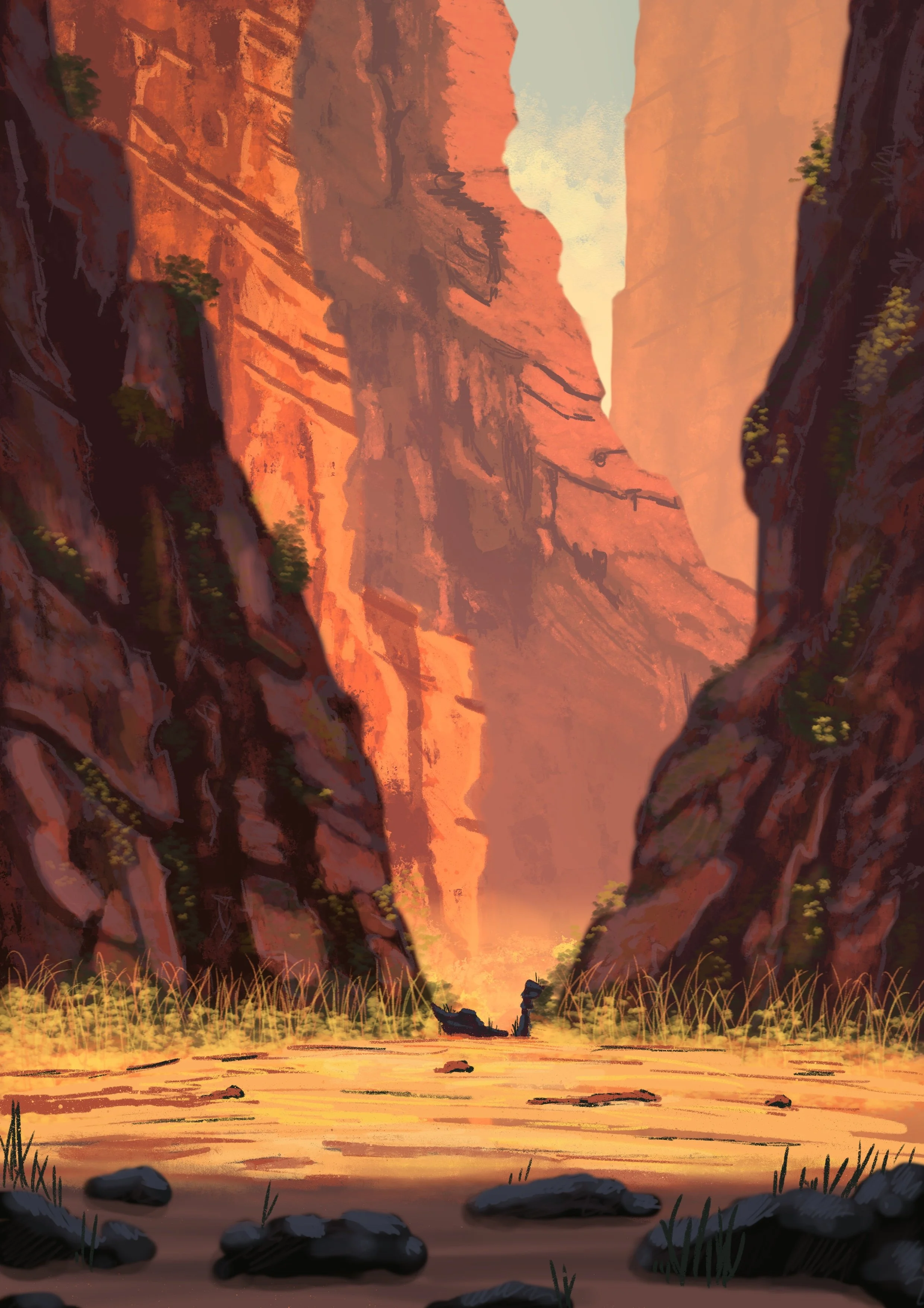 Desert valley illustration