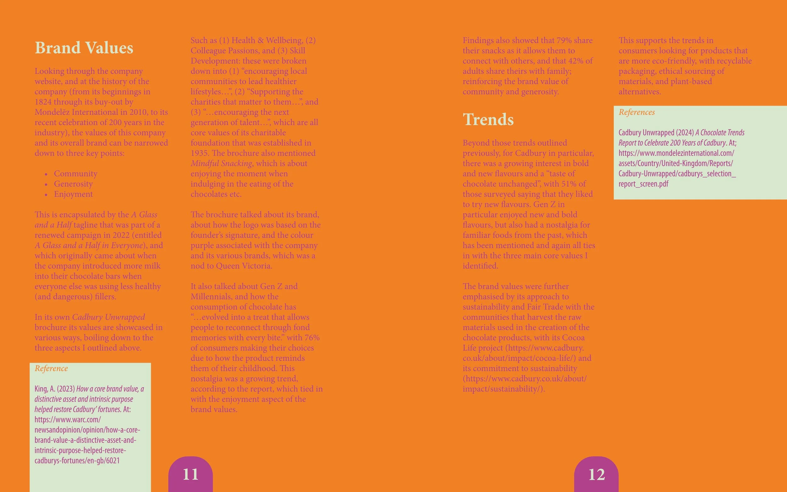 Process book contents