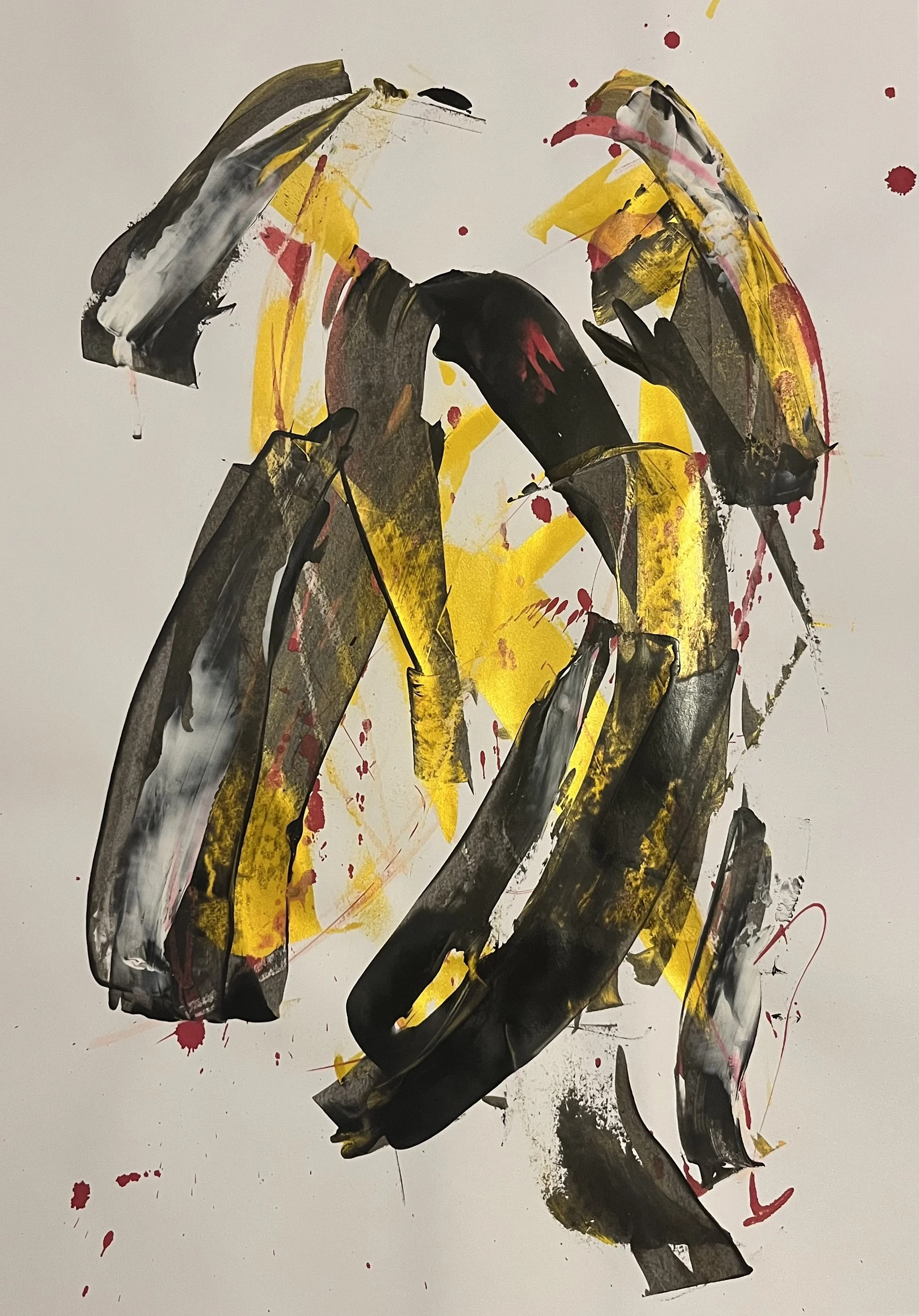 "colliding senses 25:4"; acrylic, oil pastel, ink on paper; 42x59,4cm (A2); 2025 -available-