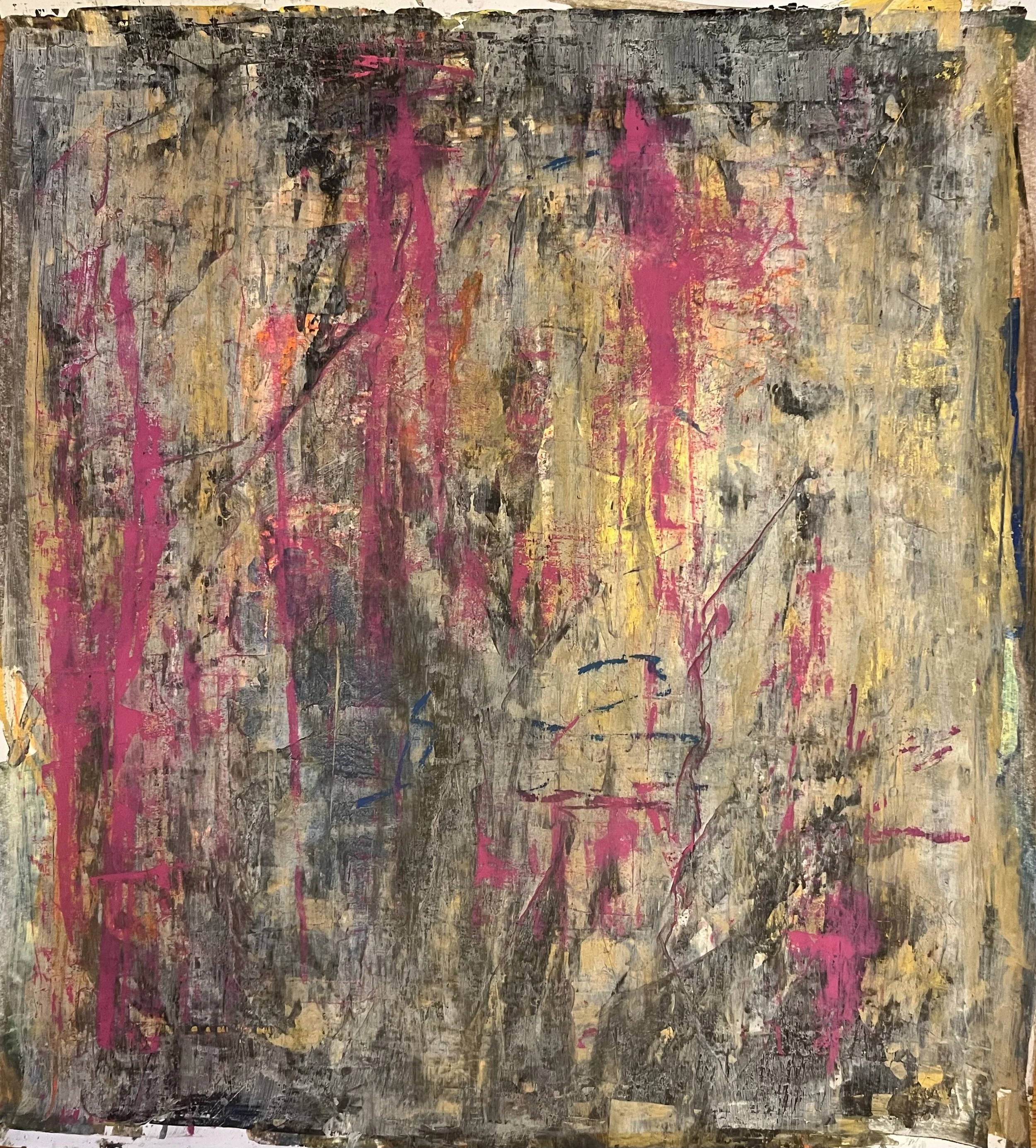 "body time space"; acrylic, oil pastel on paper; 59x66cm; 2024 -available-