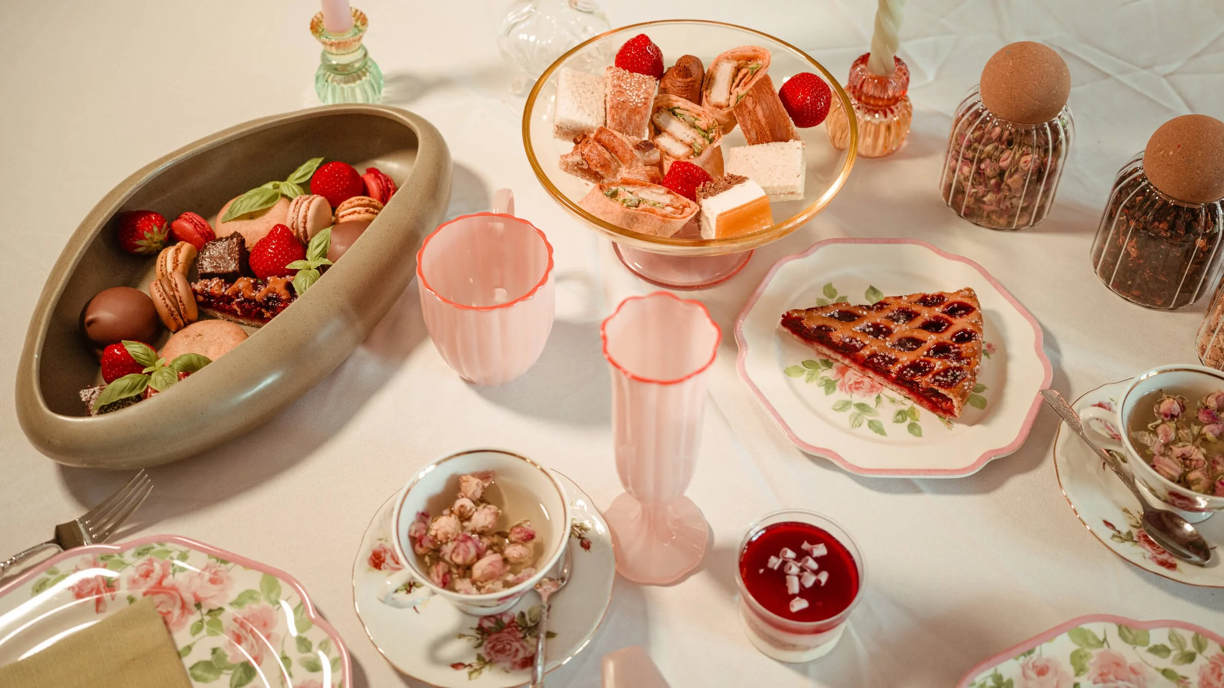 High Tea setting in Kasteel Hallehof nabij Antwerpen