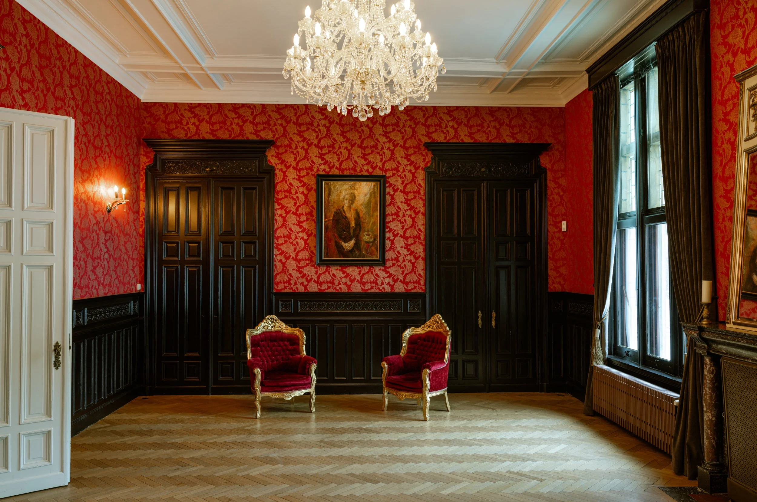 Salon de Borrekens in Kasteel Hallehof bij Antwerpen