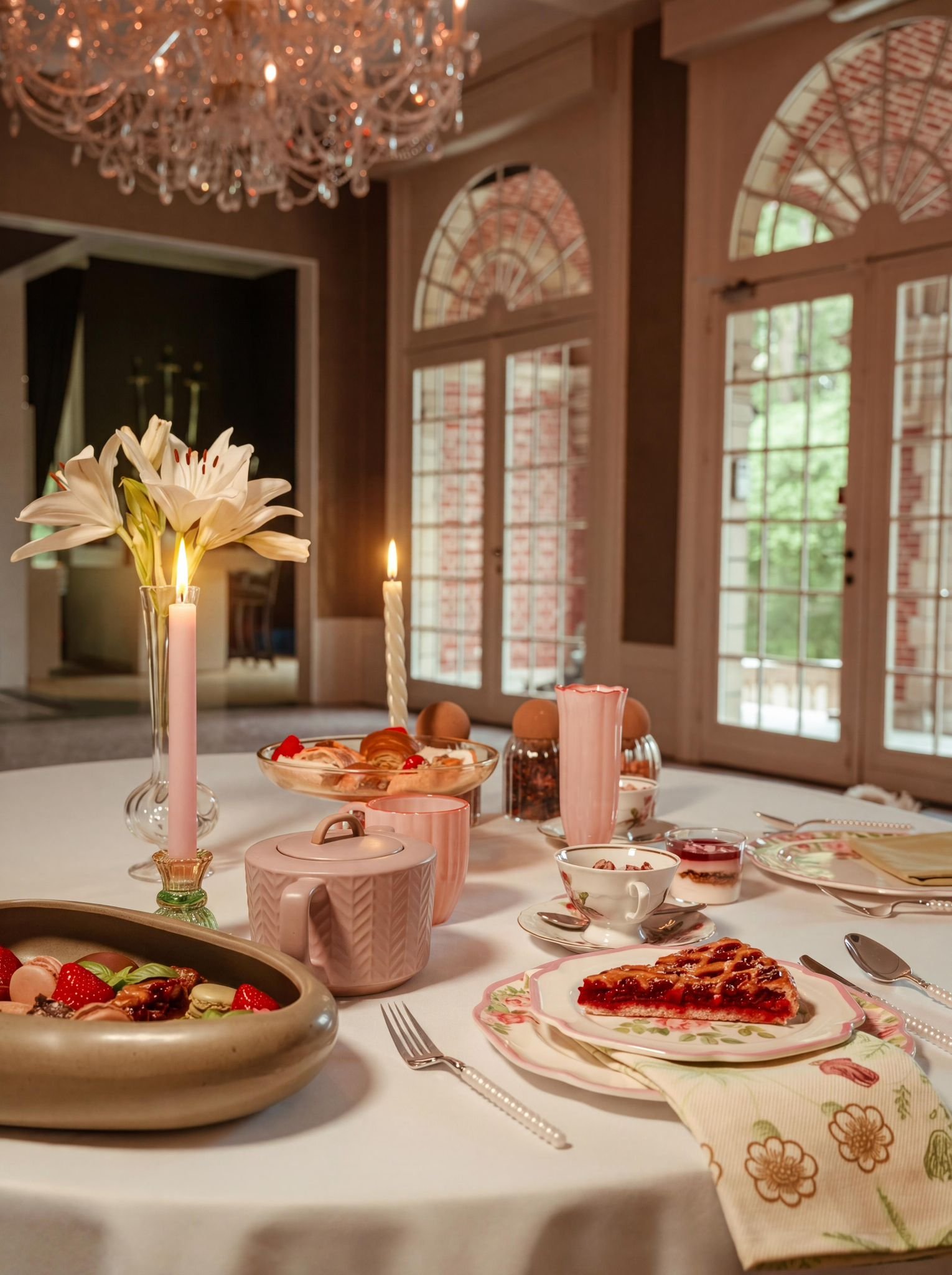 High Tea Setting in Kasteel Hallehof bij Antwerpen