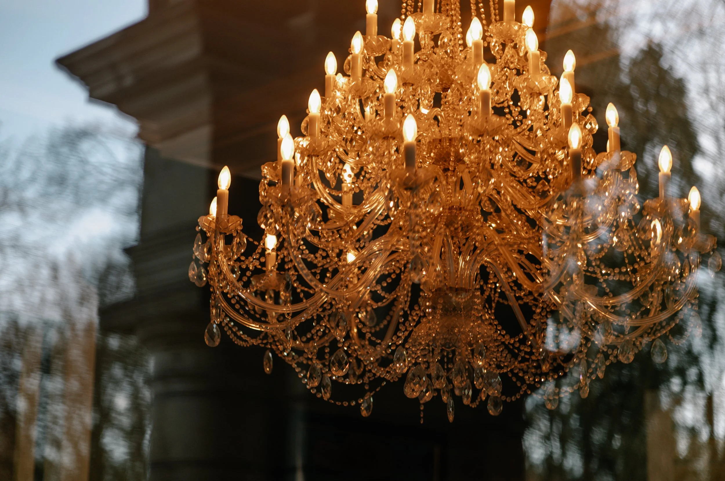 Kroonluchter van Kasteel Hallehof in Zoersel