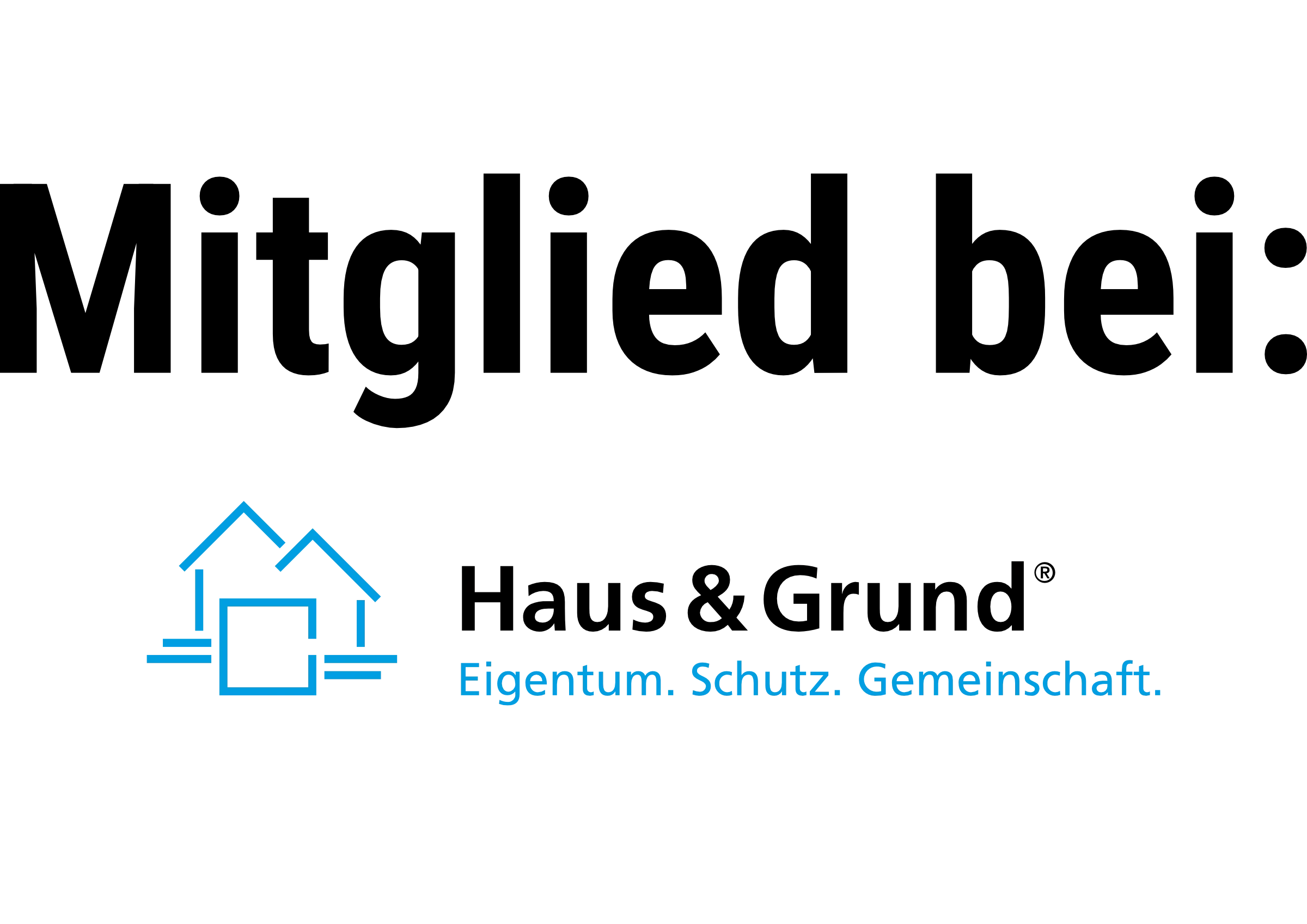 Wir sind Mitglied bei Haus und Grund.