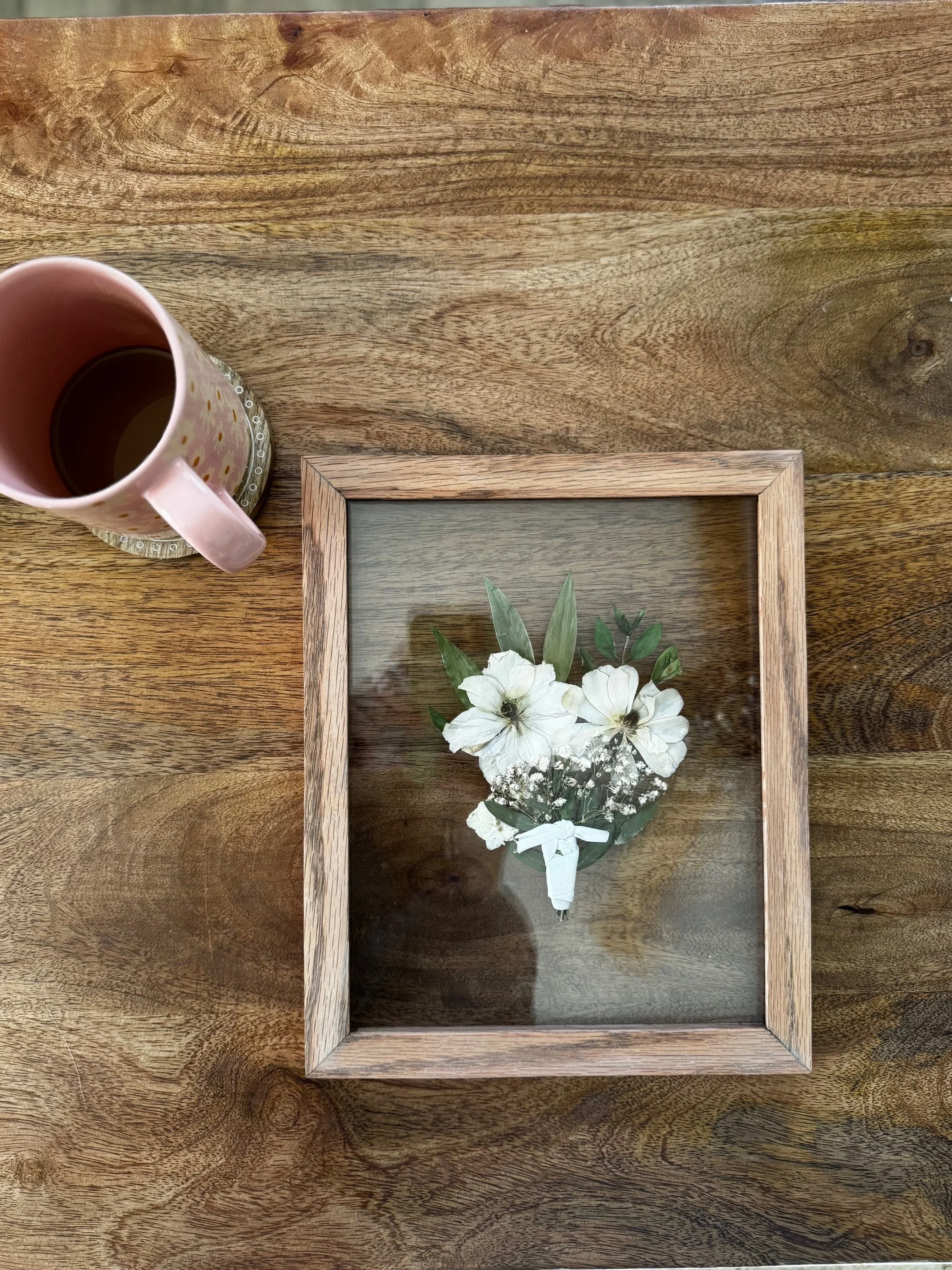 8x10 boutonnière preservation in espresso stain