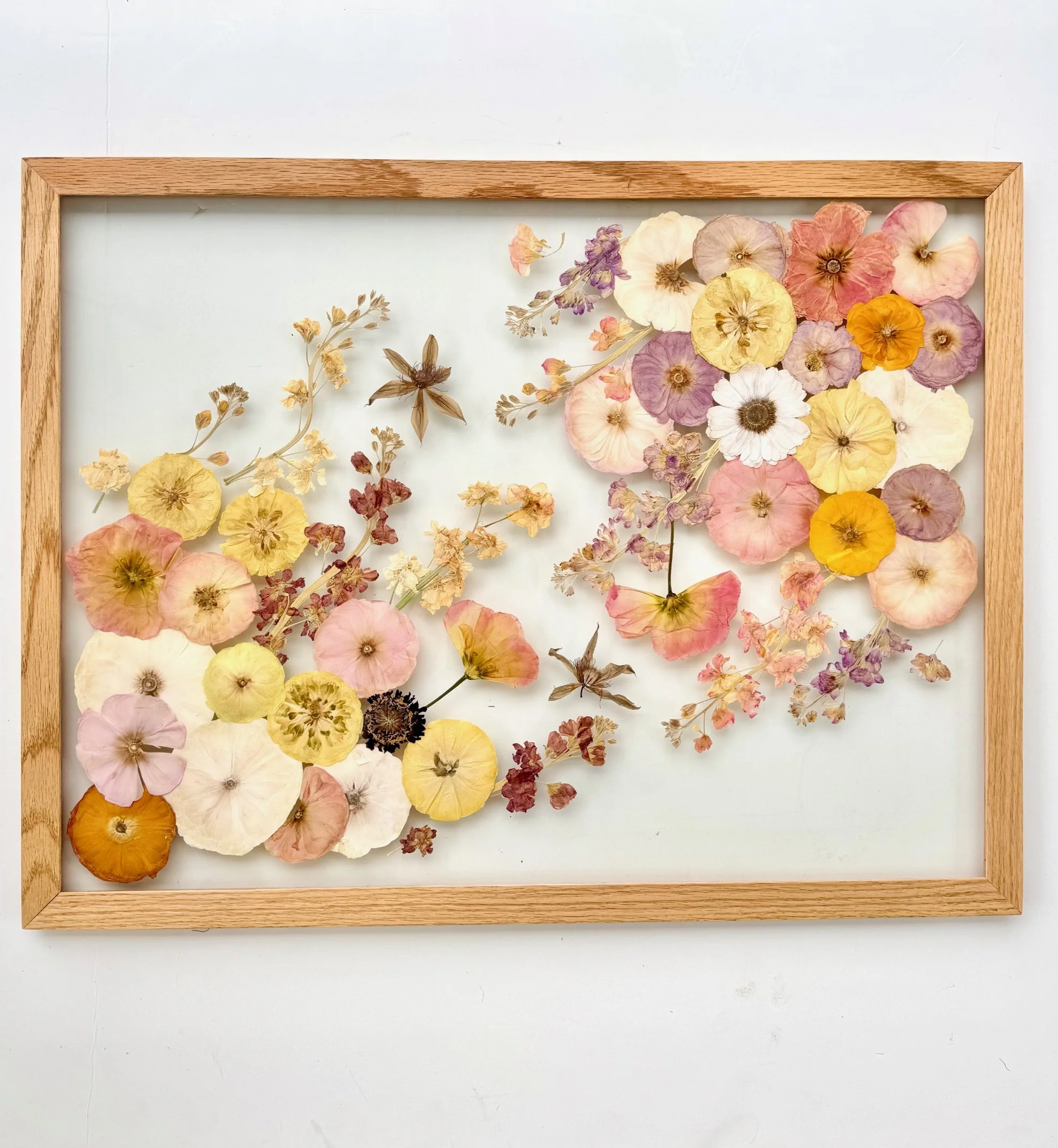 18x24 corner design in an oak frame with birch stain