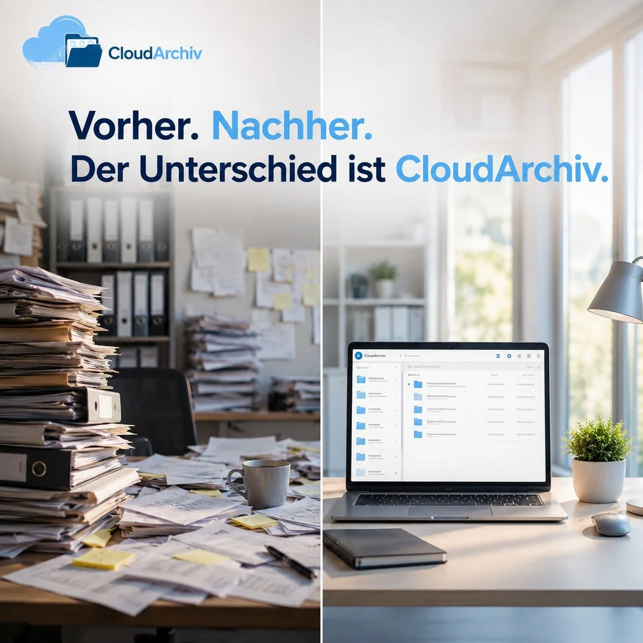 Vorher: Ordner auf Ordner. Nachher: alles sofort da.

Der Lieferschein liegt irgendwo im E-Mail-Postfach. Der Vertrag wurde zweimal gespeichert &ndash; einmal lokal, einmal auf dem Server. Und die aktuellste Version? Unklar.

Viele Unternehmen &ndash