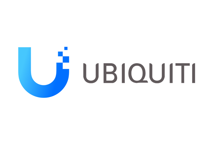 Logo mit dem Text 'UBIQUIT' und einem blauen, pixelartig veränderten Buchstaben U