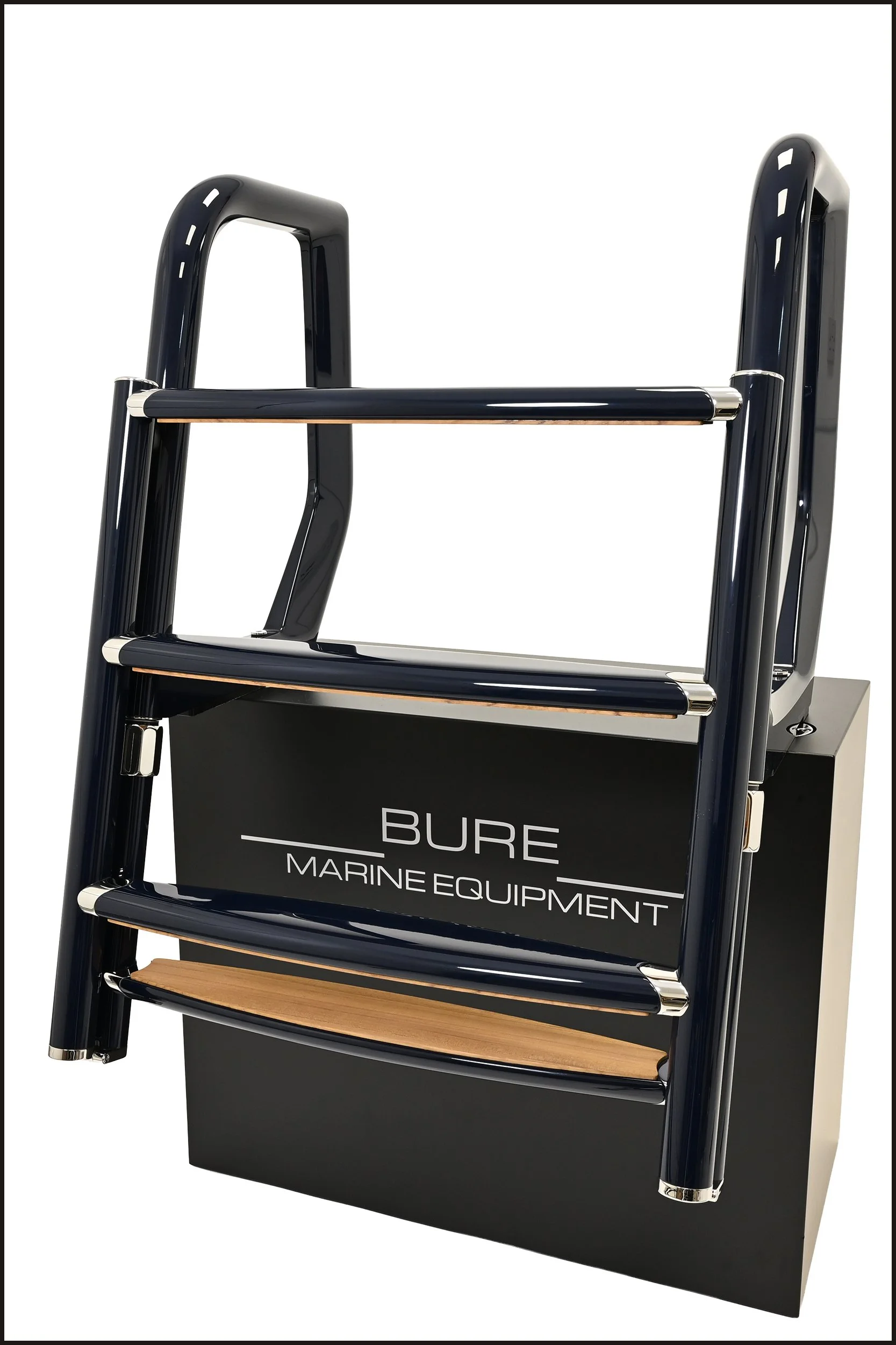 Carbon Fibre Swim Ladder in Flag Blue by Bure Marine