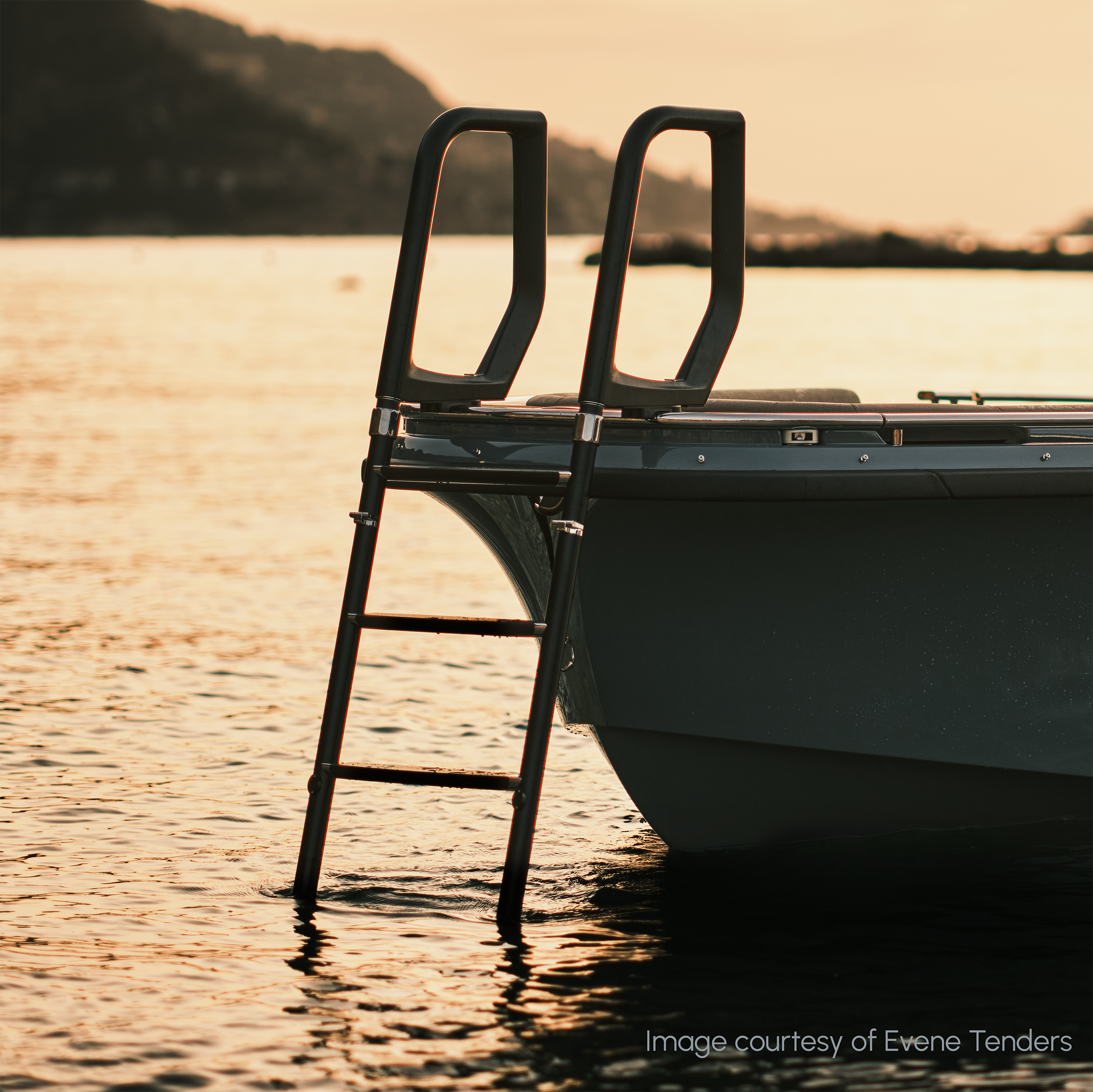 Bure Tender Ladder in satin black paint finish