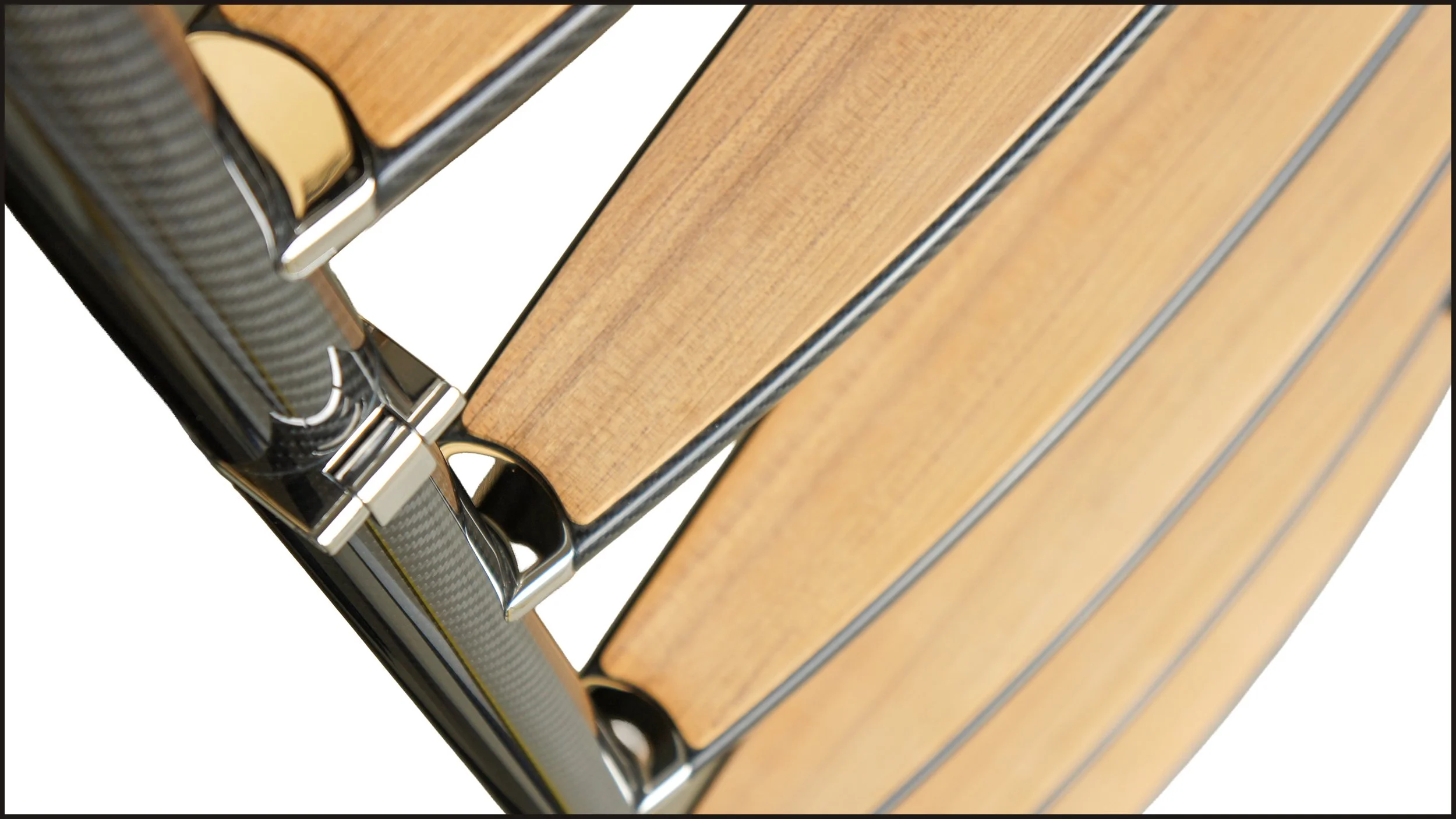 Bure Swim Ladder in gloss carbon fibre
