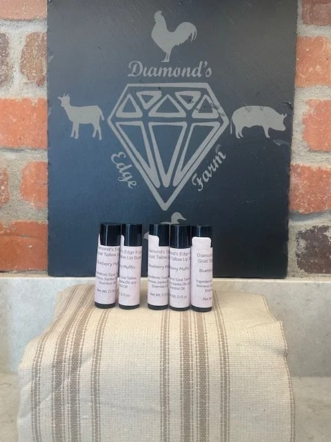 Goat Tallow Lip Balm: Blueberry Muffin