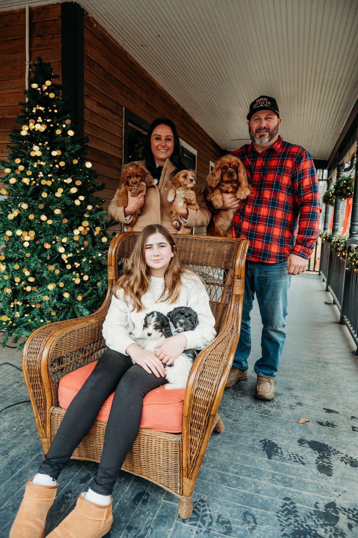Ashley, Rob and Lily at Cedar creek farm connecticut dog breeder puppies for sale near me trusted breeder family owned farm