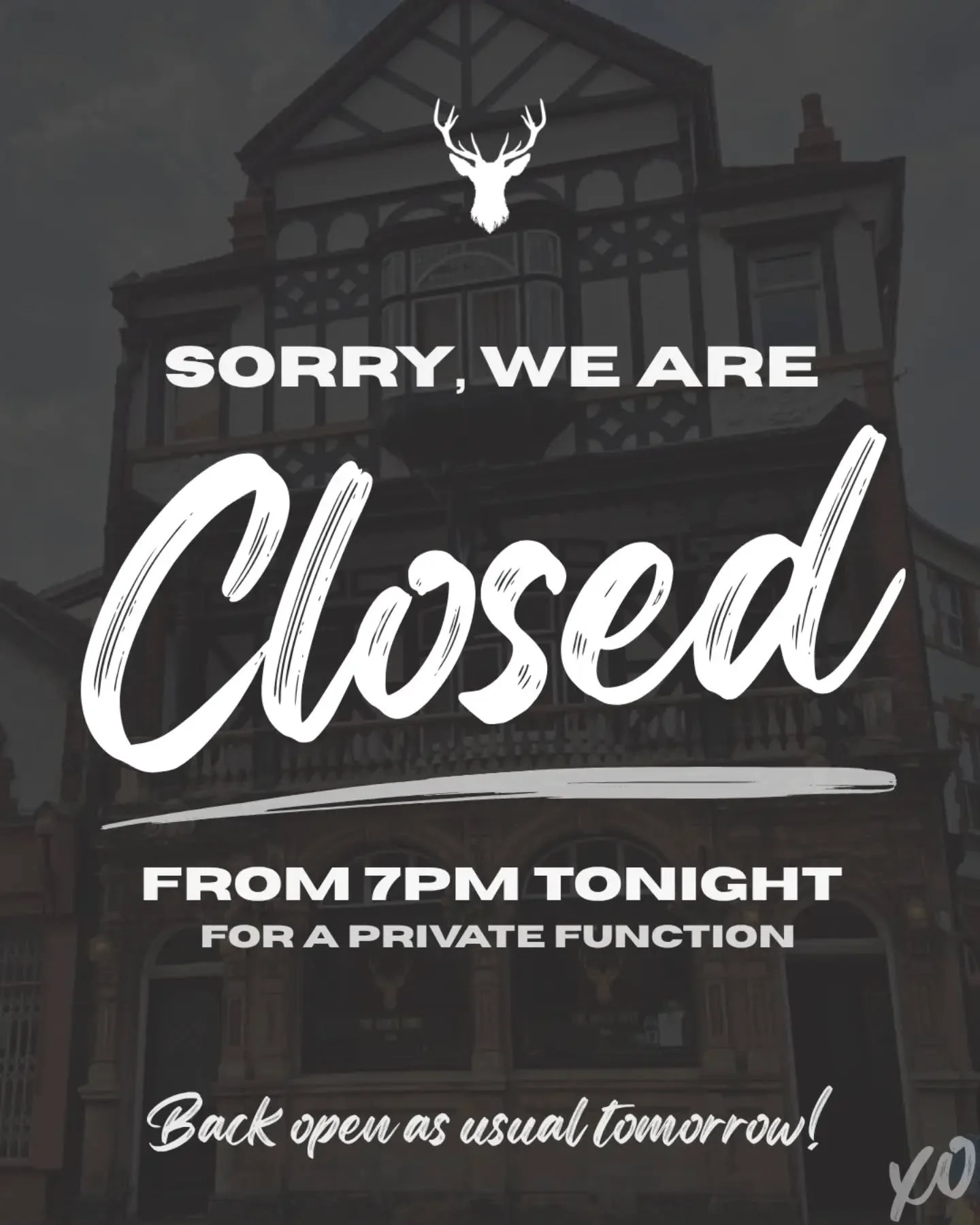 CLOSED TONIGHT FROM 7PM FOR A PRIVATE DO - BACK OPEN AS USUAL FROM TOMORROW 🖤